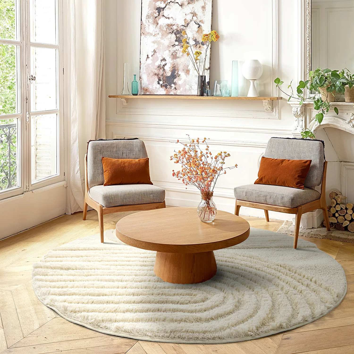 Round rugs - Evora (offwhite)