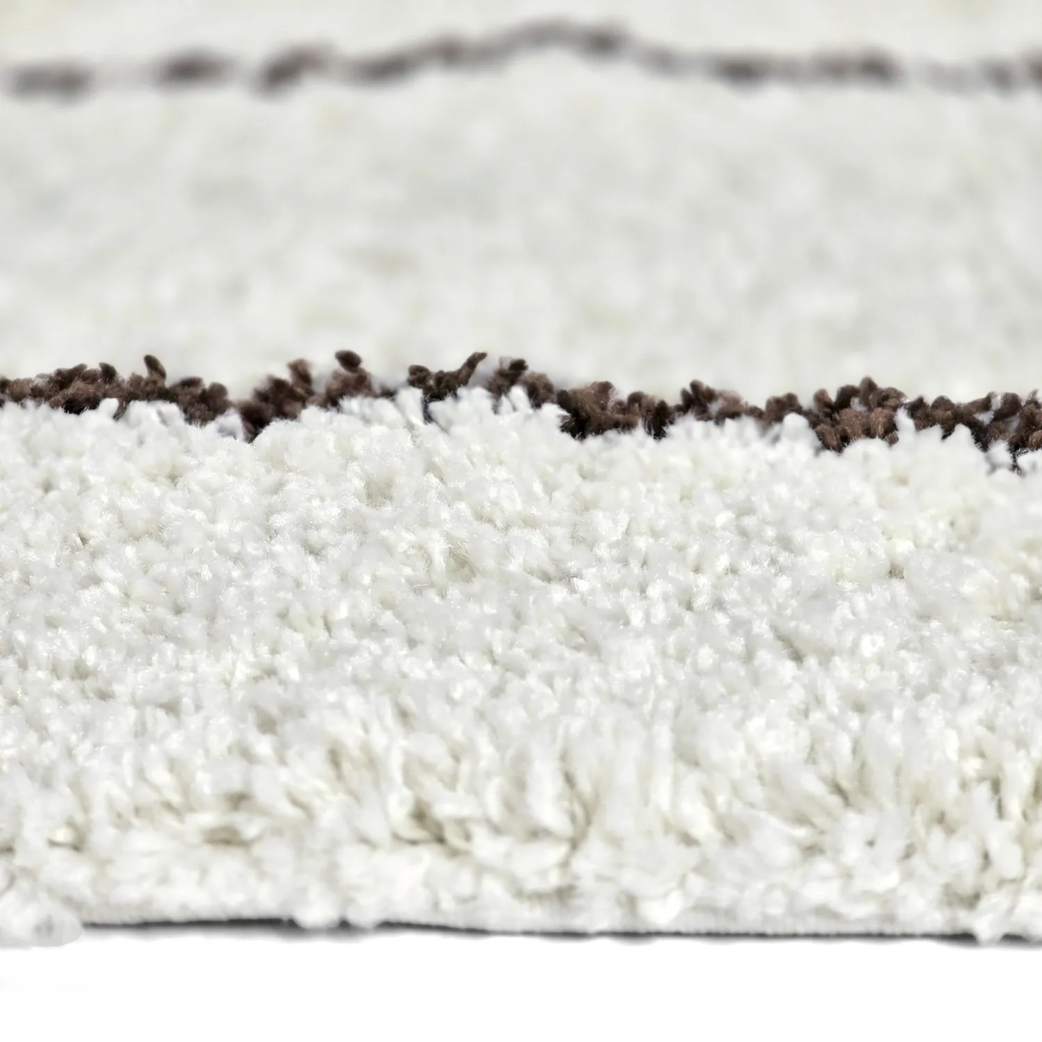 Shaggy rugs - Eze (white/brown)