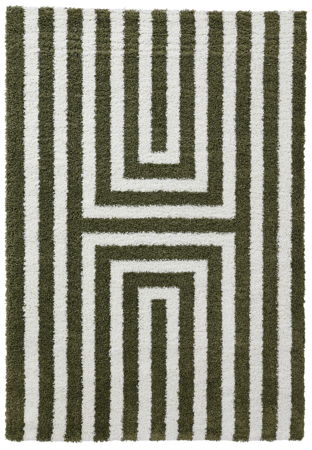 Shaggy rugs - Imilchil (white/green)