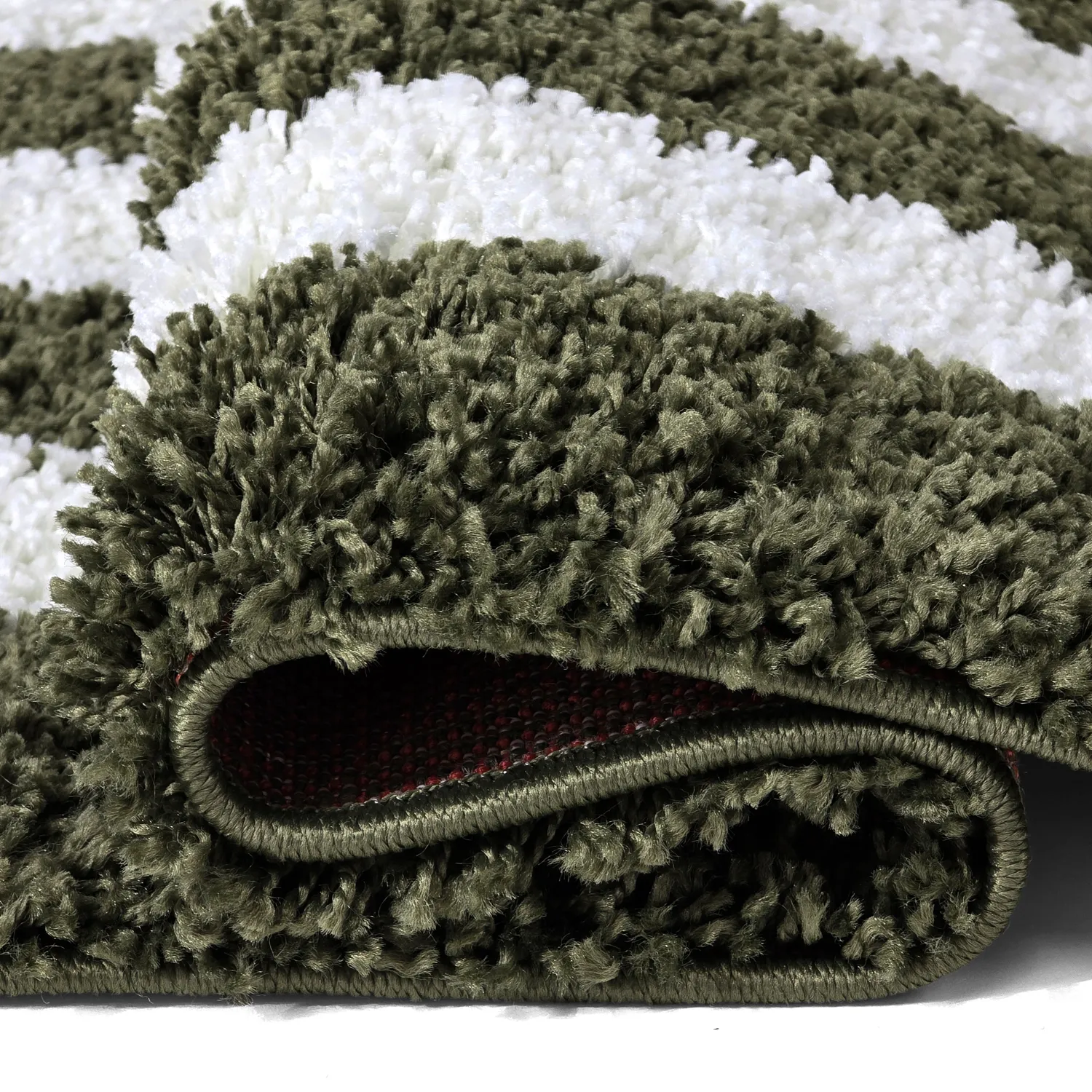 Shaggy rugs - Imilchil (white/green)