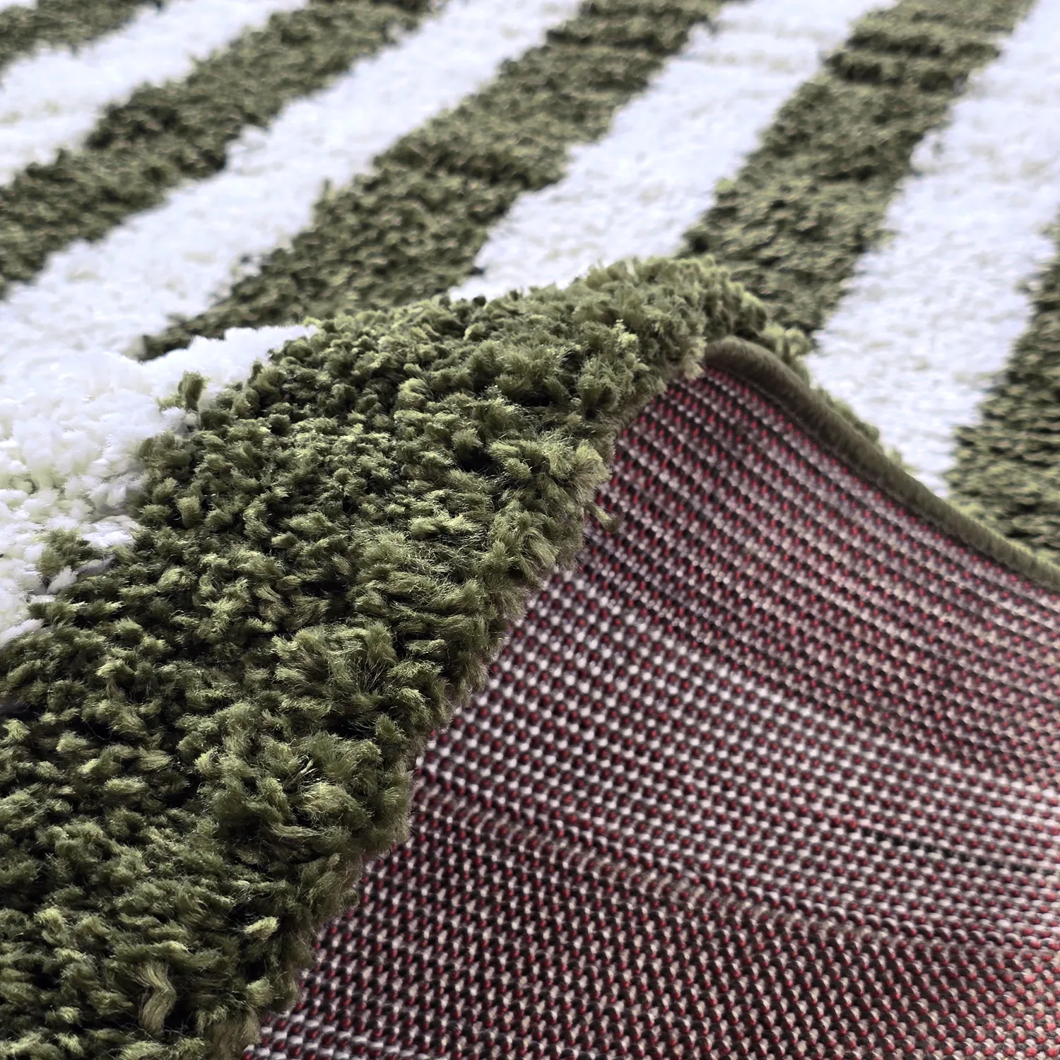 Shaggy rugs - Imilchil (white/green)