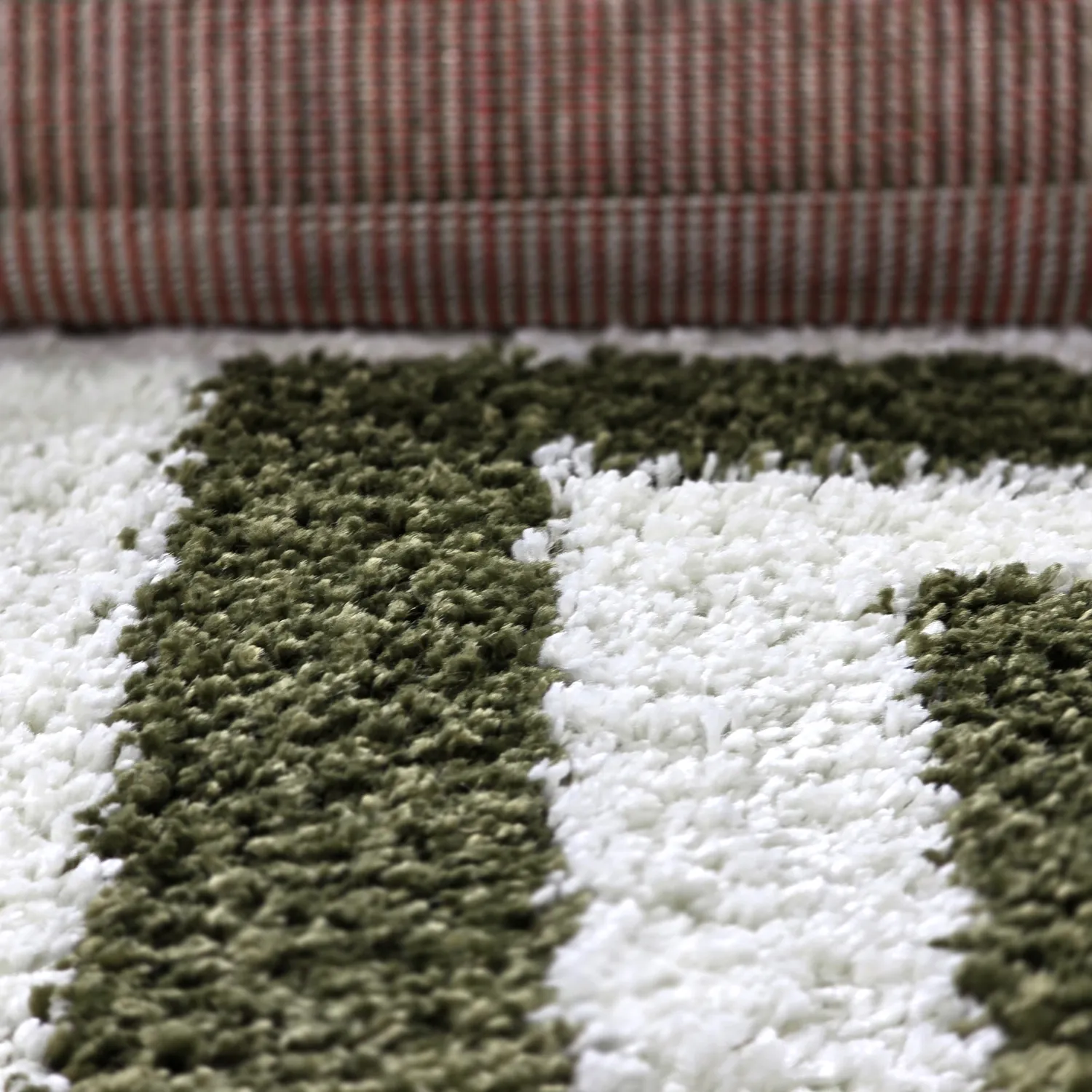 Shaggy rugs - Imilchil (white/green)
