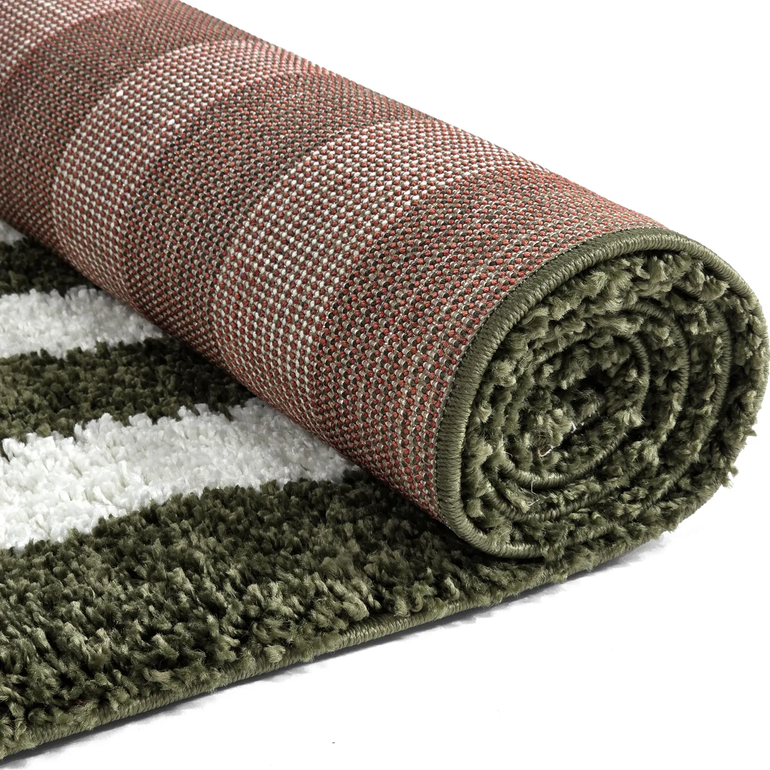 Shaggy rugs - Imilchil (white/green)
