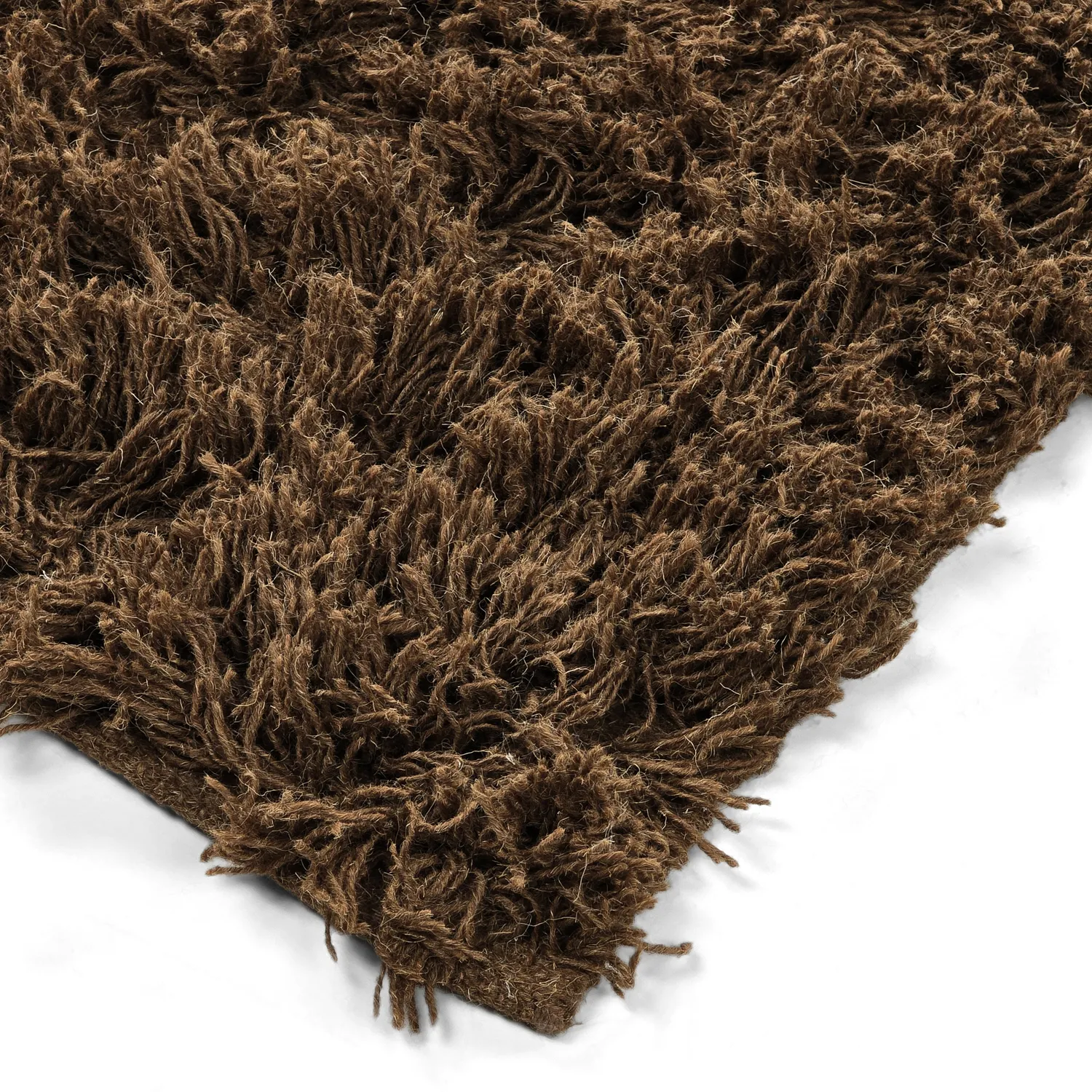 Shaggy rugs - Melilla Hand Woven Wool Shaggy (brown)