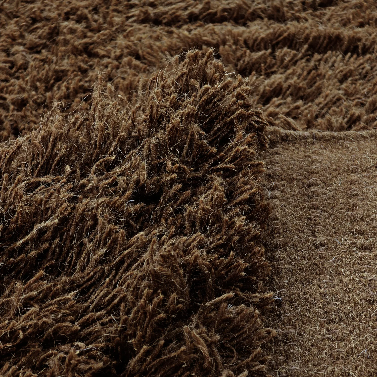 Shaggy rugs - Melilla Hand Woven Wool Shaggy (brown)