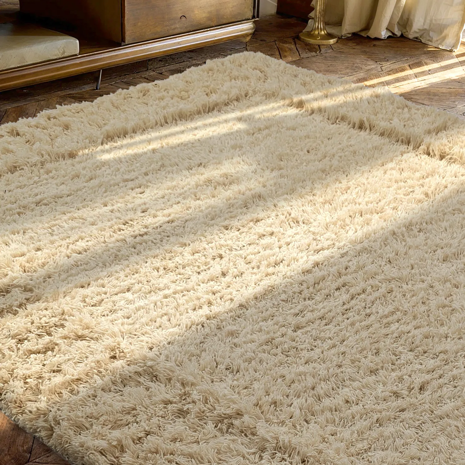 Shaggy rugs - Melilla Hand Woven Wool Shaggy (nature)
