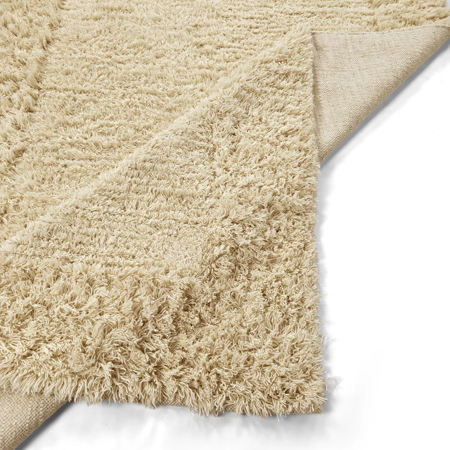 Shaggy rugs - Melilla Hand Woven Wool Shaggy (nature)