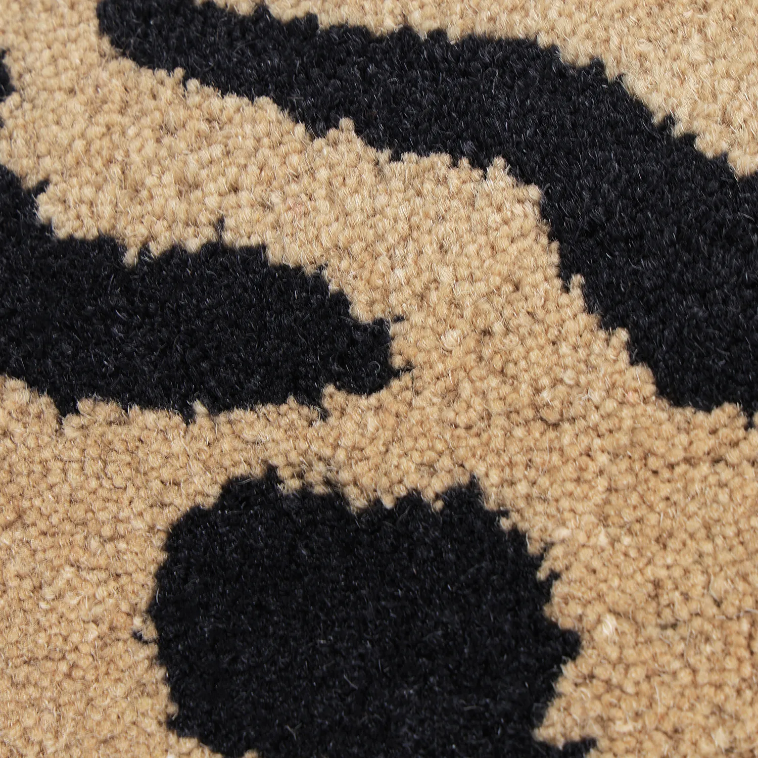 Shaggy rugs - Zebra Tufted Wool Premium (beige/black)
