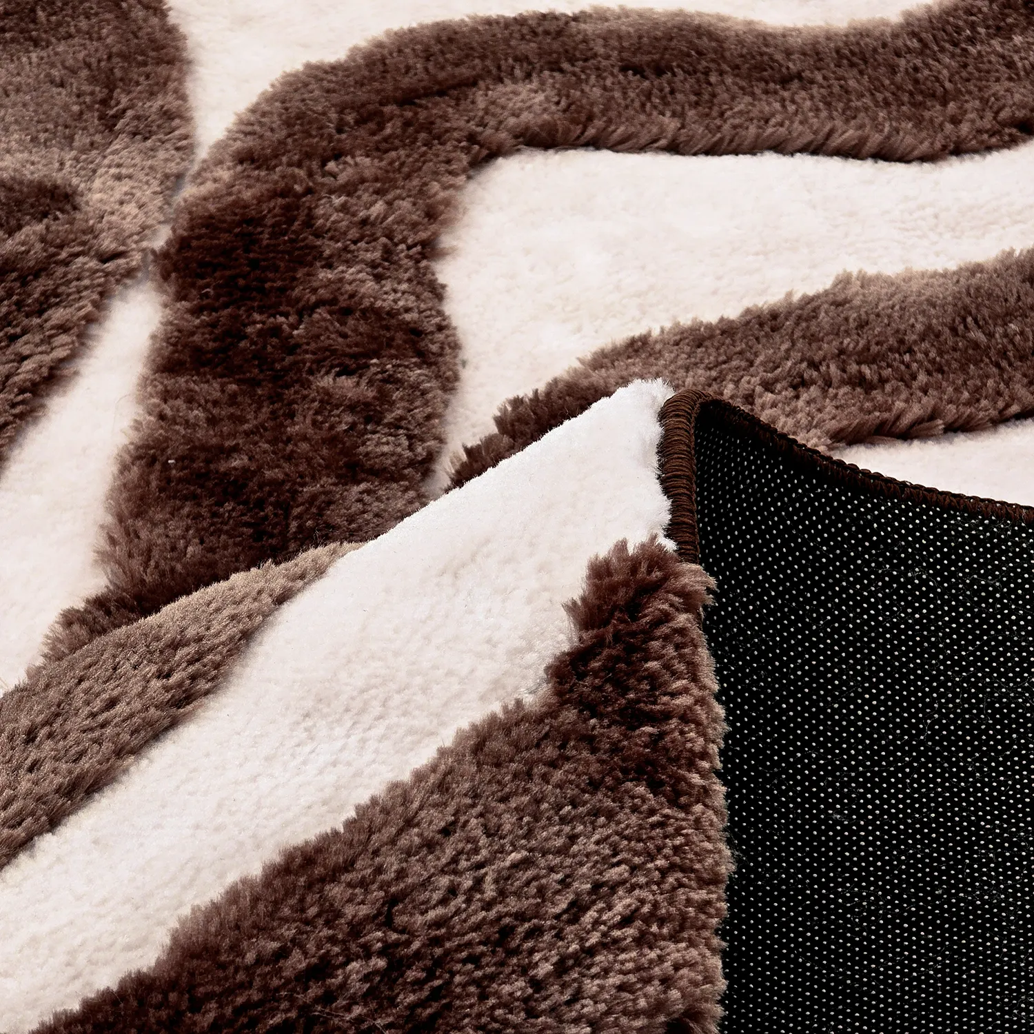 Shaggy rugs - Akaba (brown/light pink)