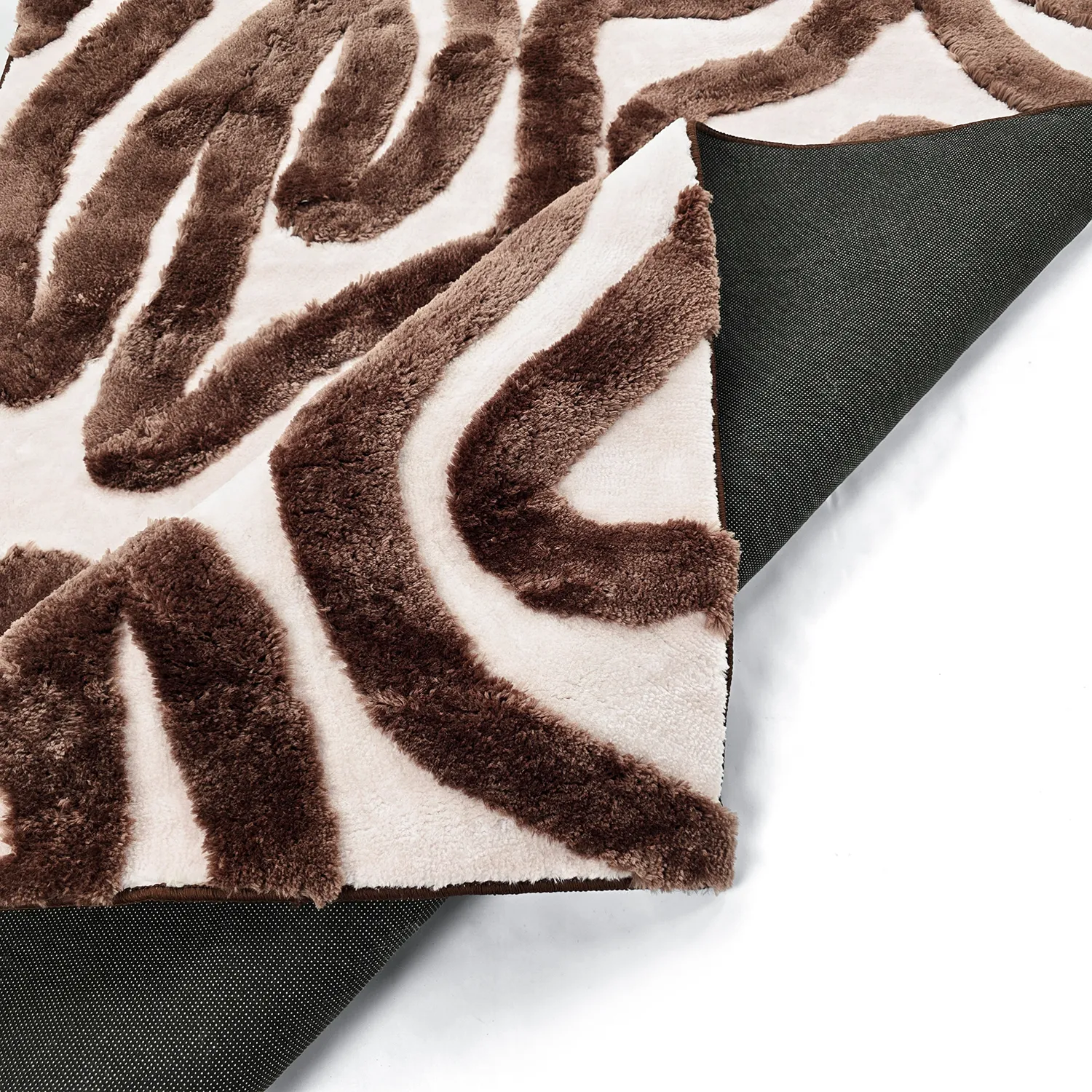 Shaggy rugs - Akaba (brown/light pink)