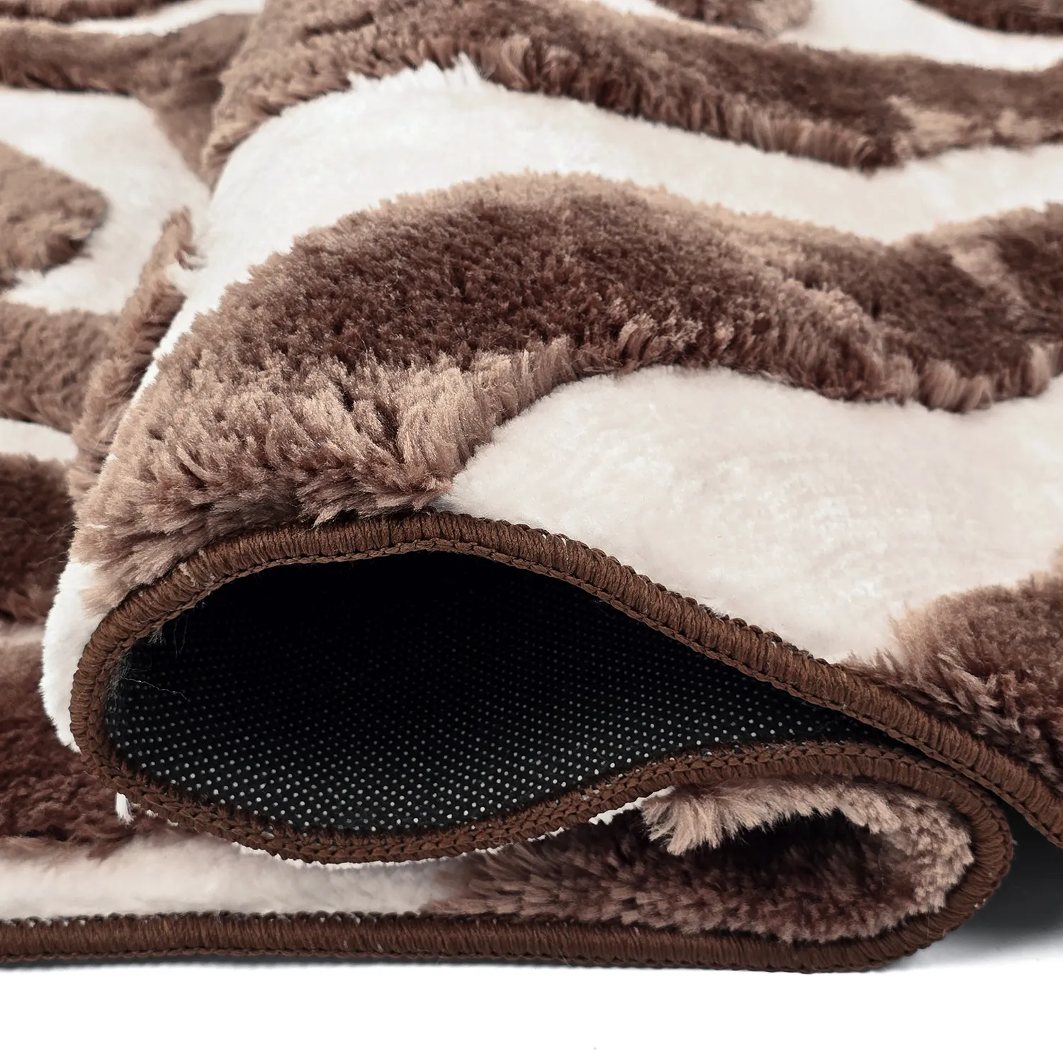 Shaggy rugs - Akaba (brown/light pink)
