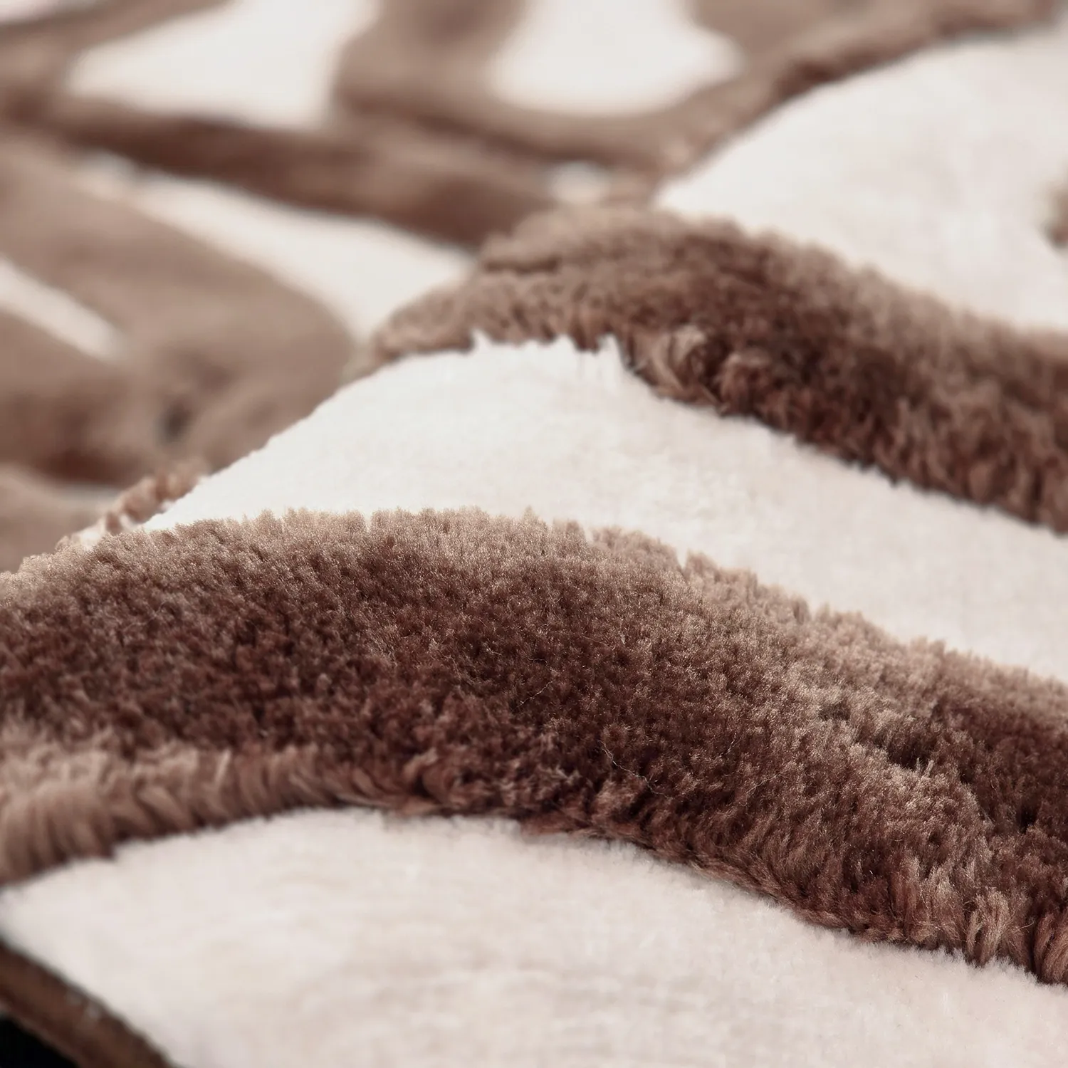 Shaggy rugs - Akaba (brown/light pink)