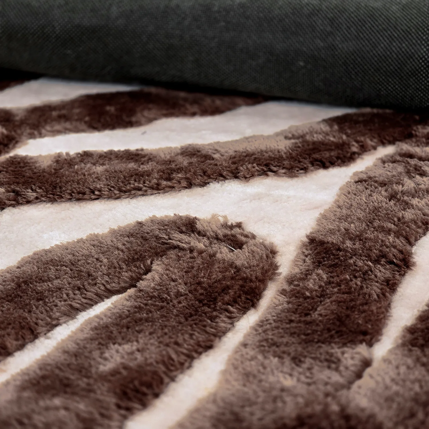 Shaggy rugs - Akaba (brown/light pink)