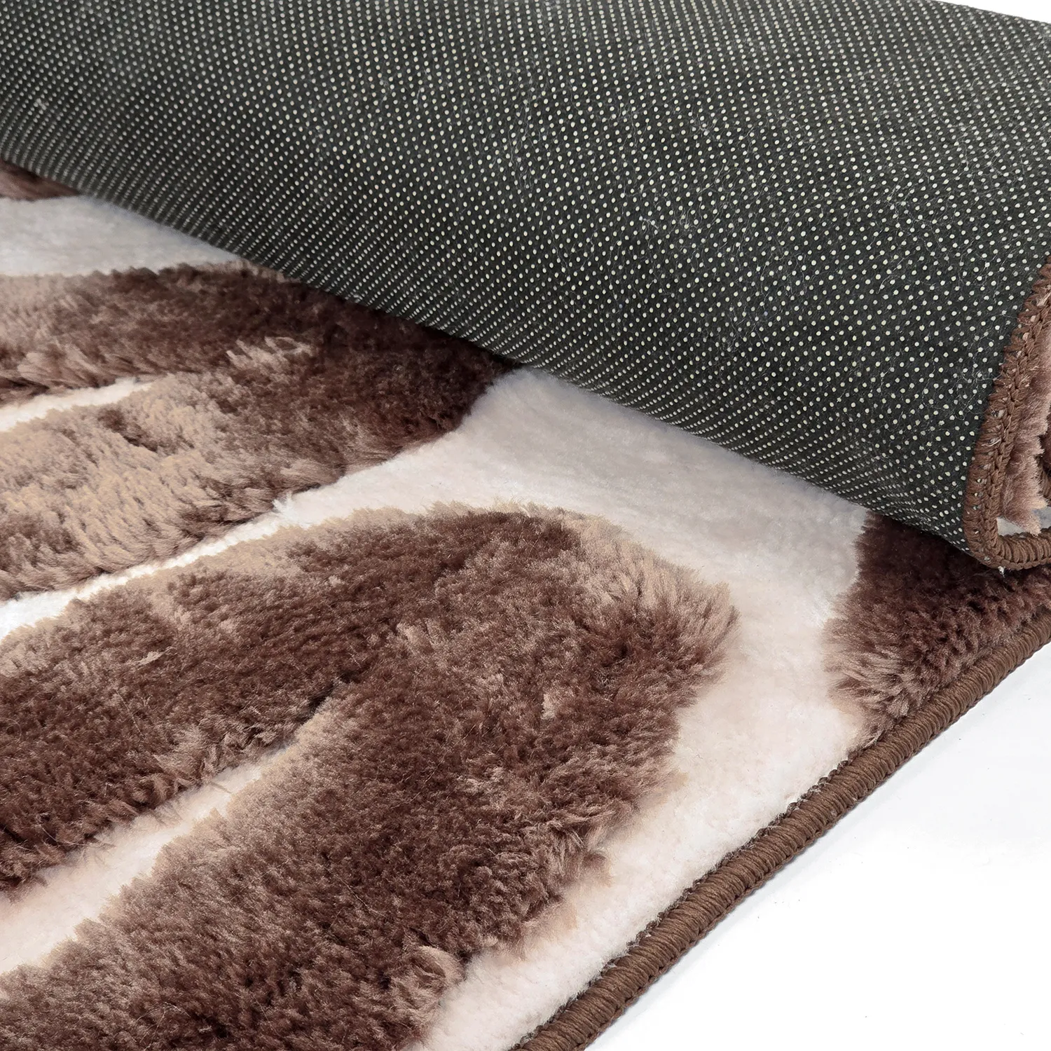 Shaggy rugs - Akaba (brown/light pink)