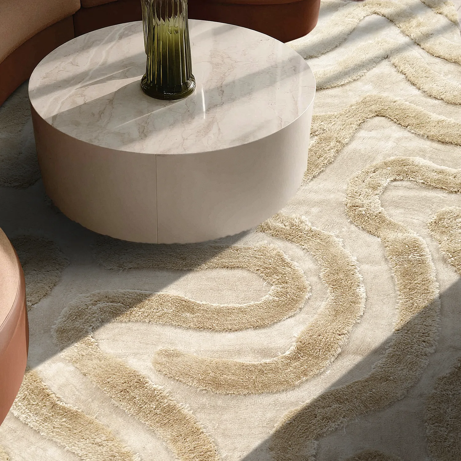 Shaggy rugs - Akaba (cream/beige)