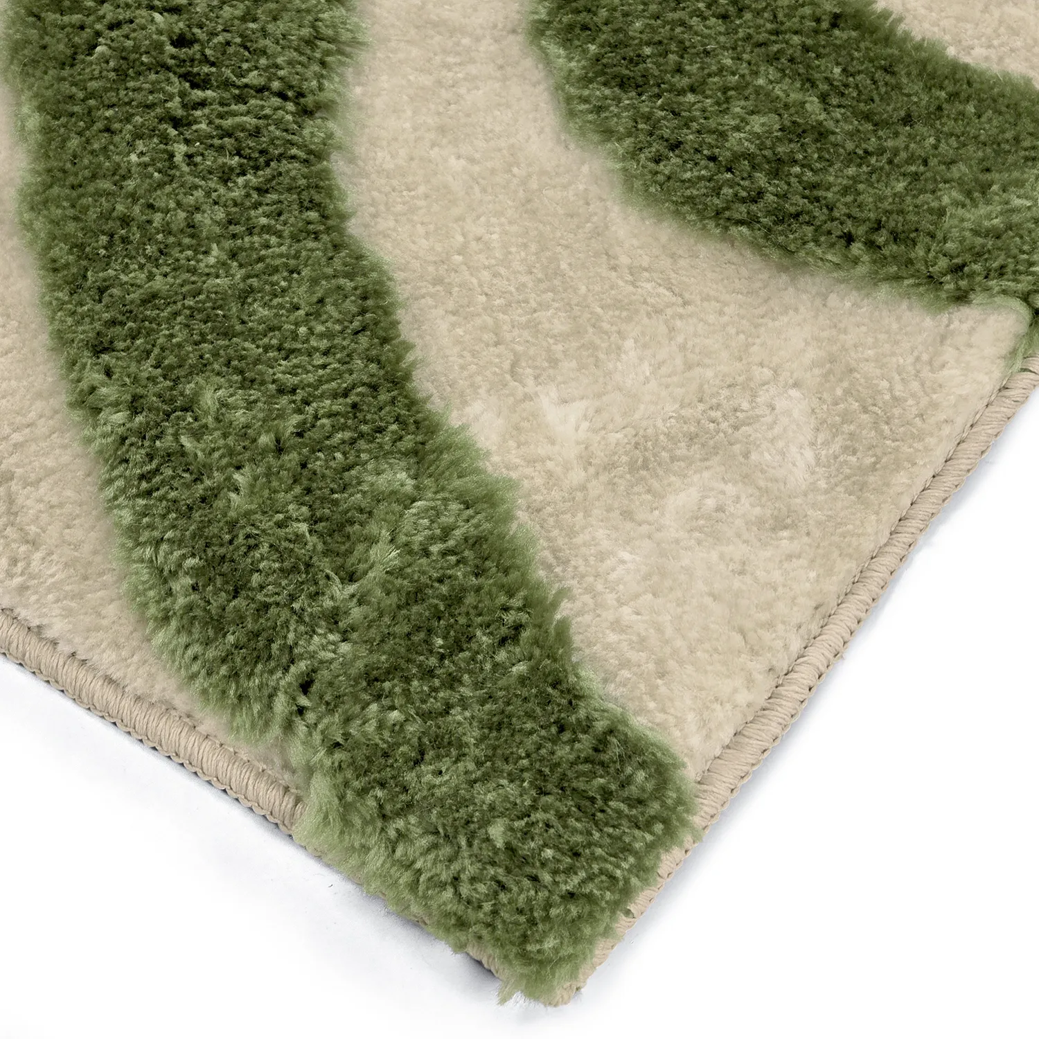 Shaggy rugs - Akaba (cream/green)