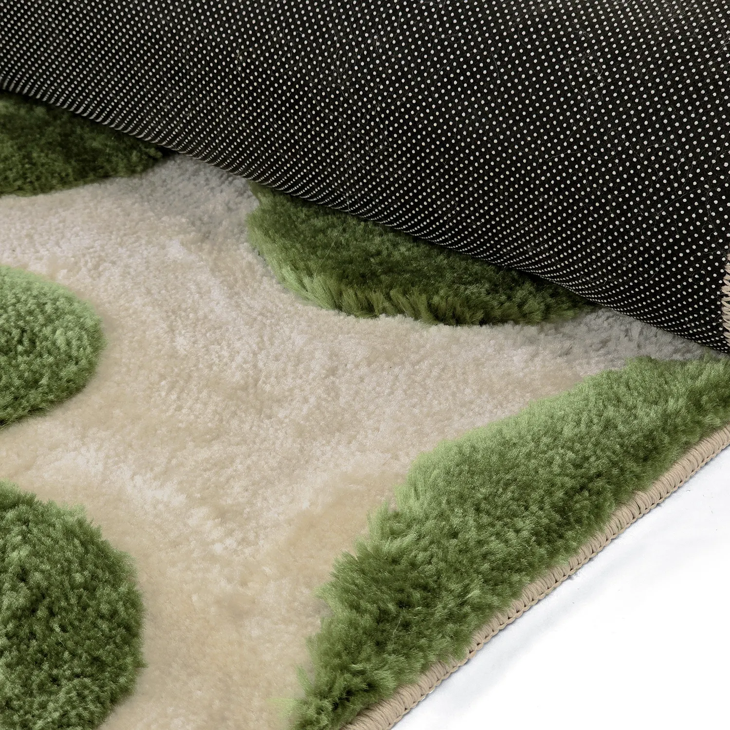 Shaggy rugs - Akaba (cream/green)