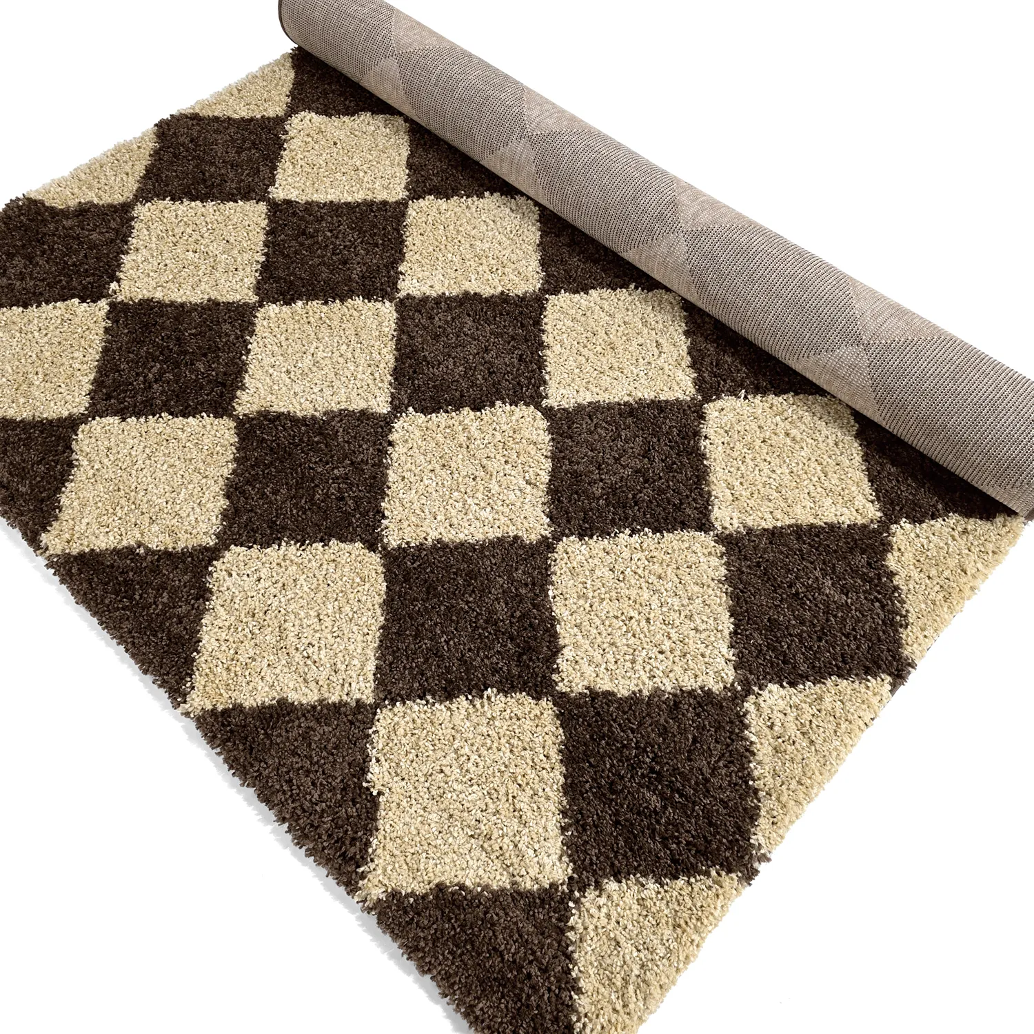 Shaggy rugs - Albi (brown/beige)