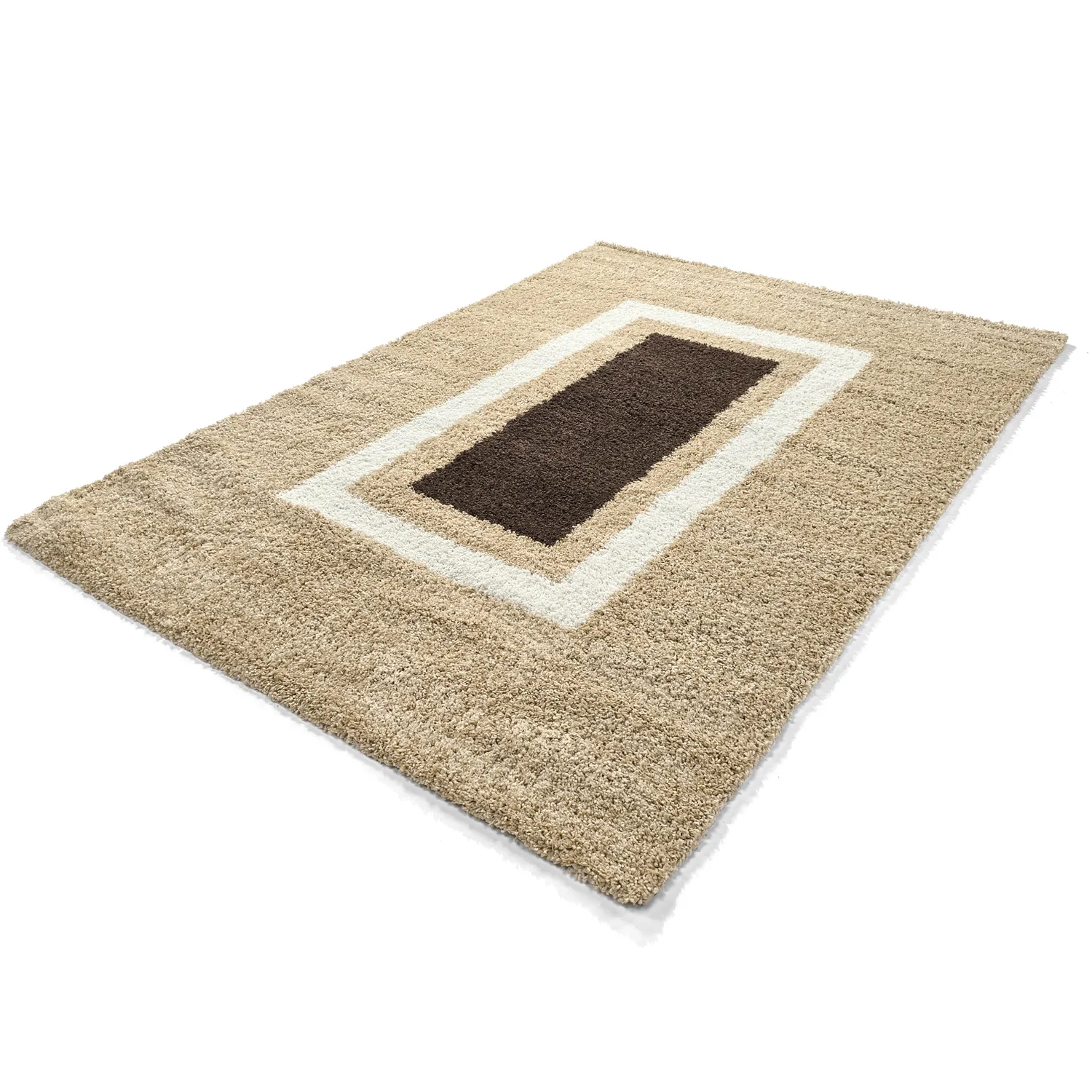 Shaggy rugs - Alsace (beige/white/brown)