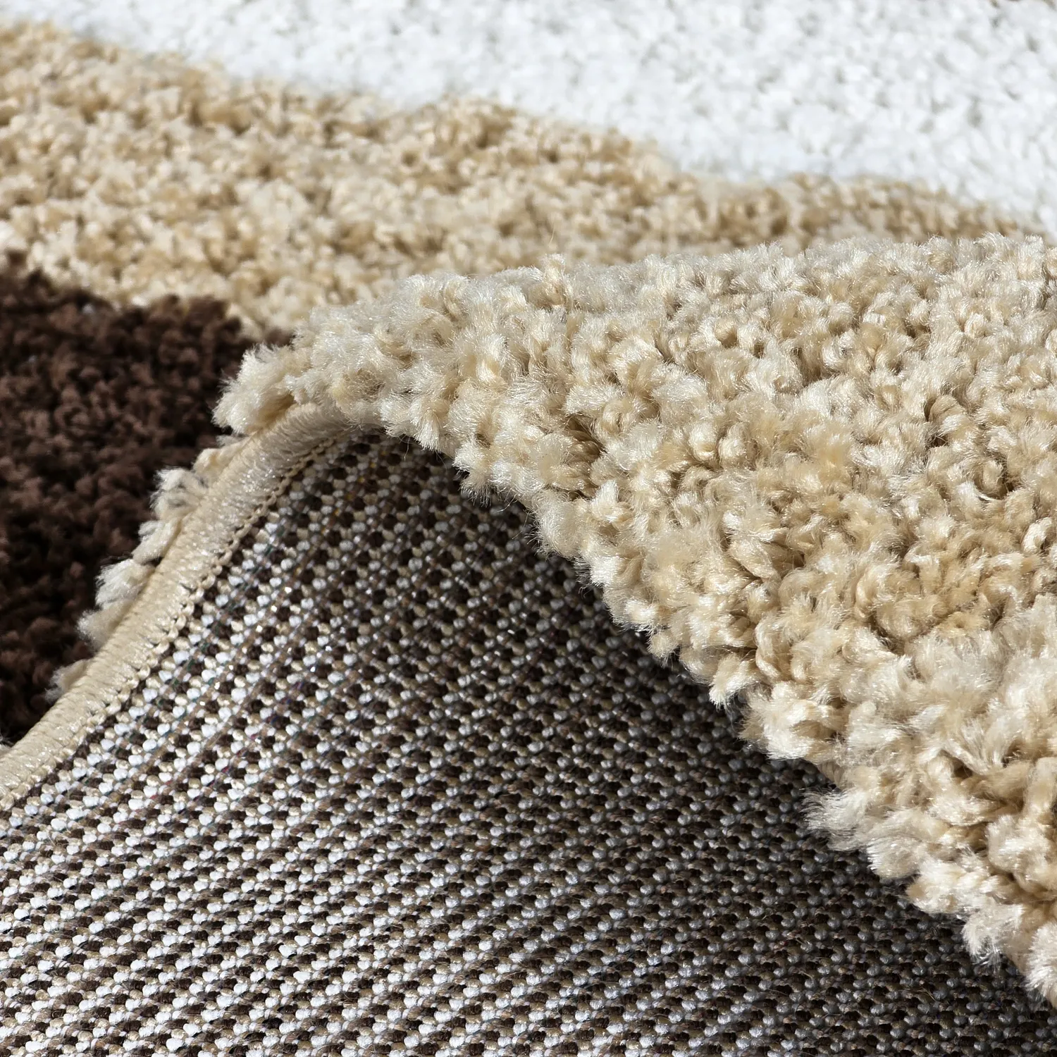 Shaggy rugs - Alsace (beige/white/brown)