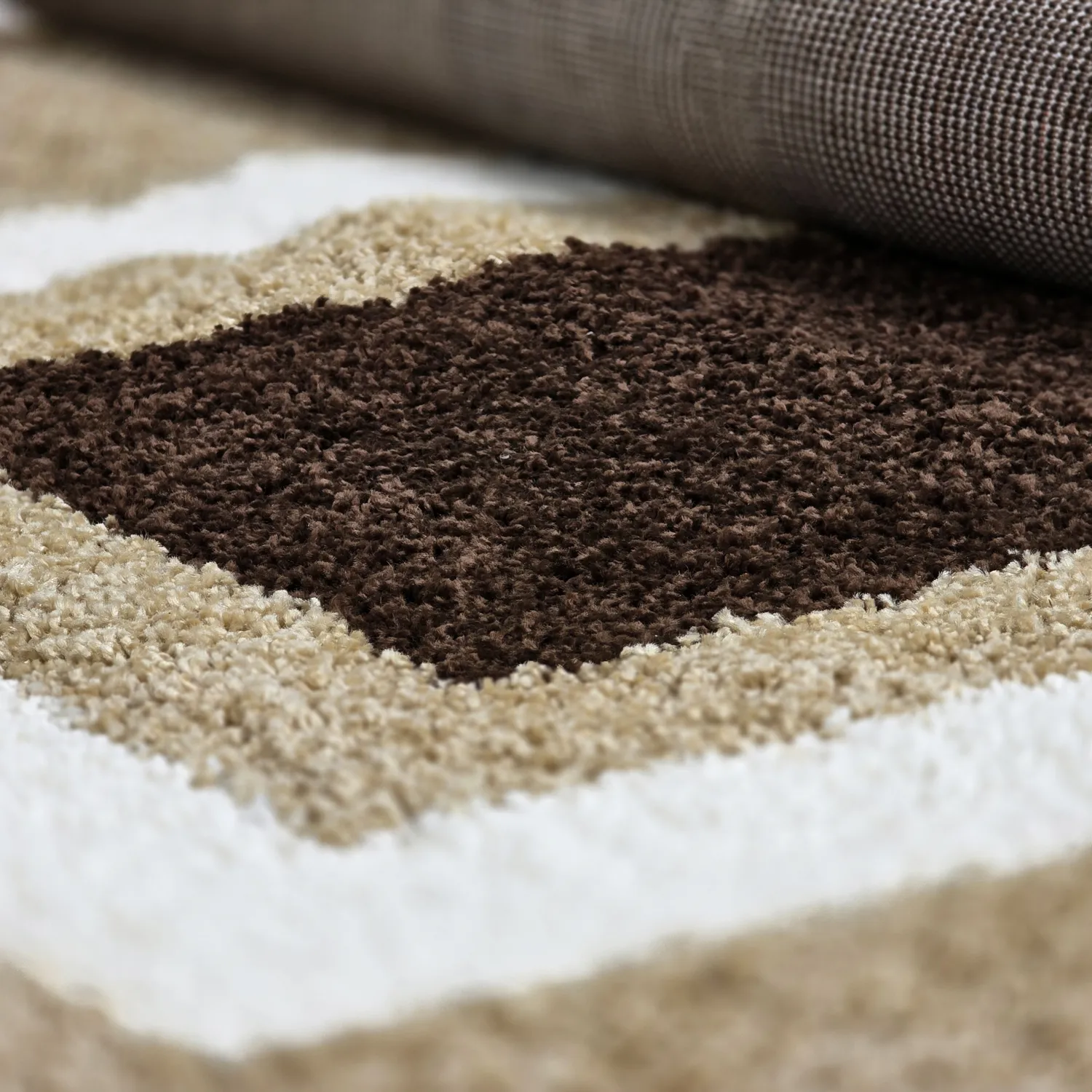 Shaggy rugs - Alsace (beige/white/brown)