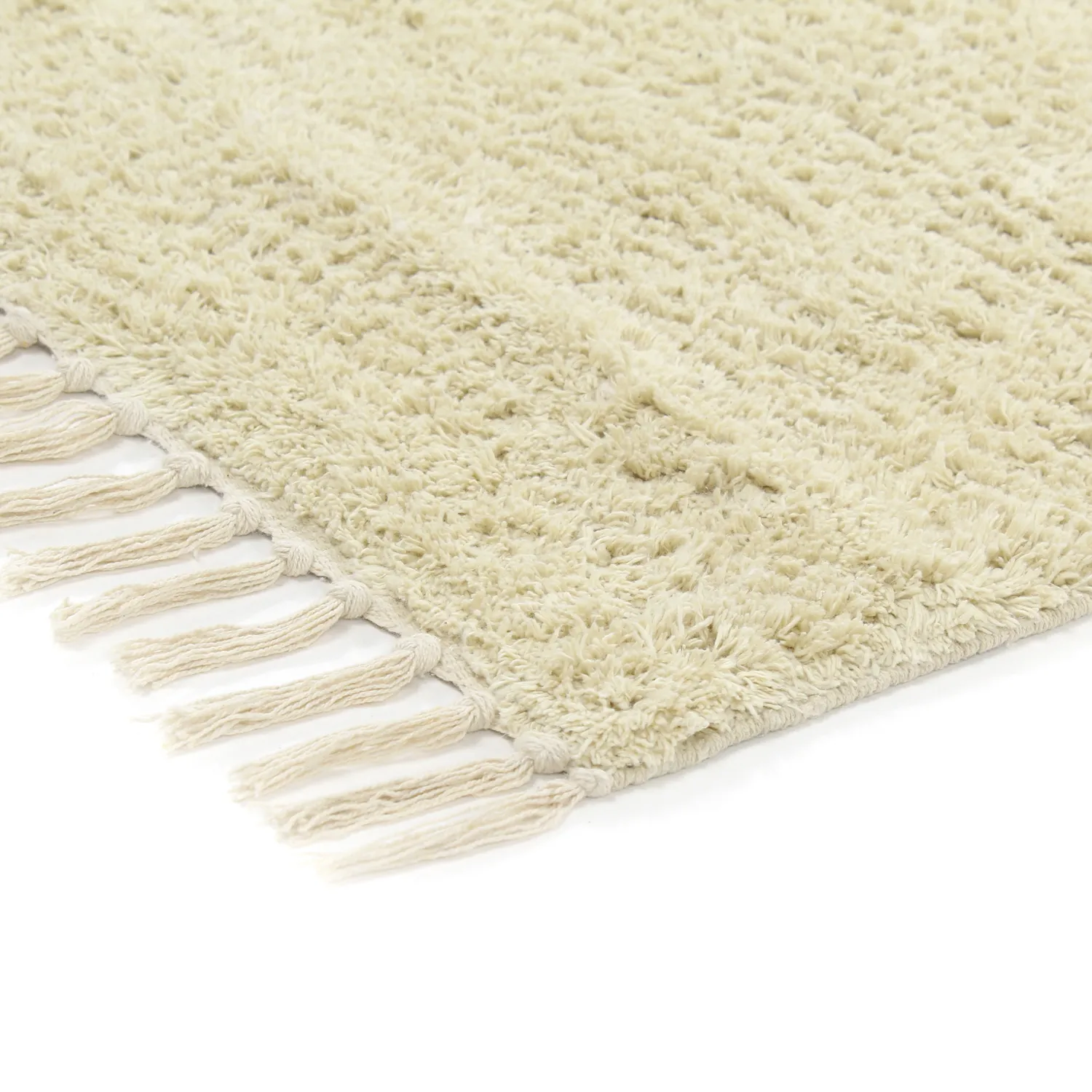 Shaggy rugs - Amira Natural Cotton Shaggy (beige/purple)