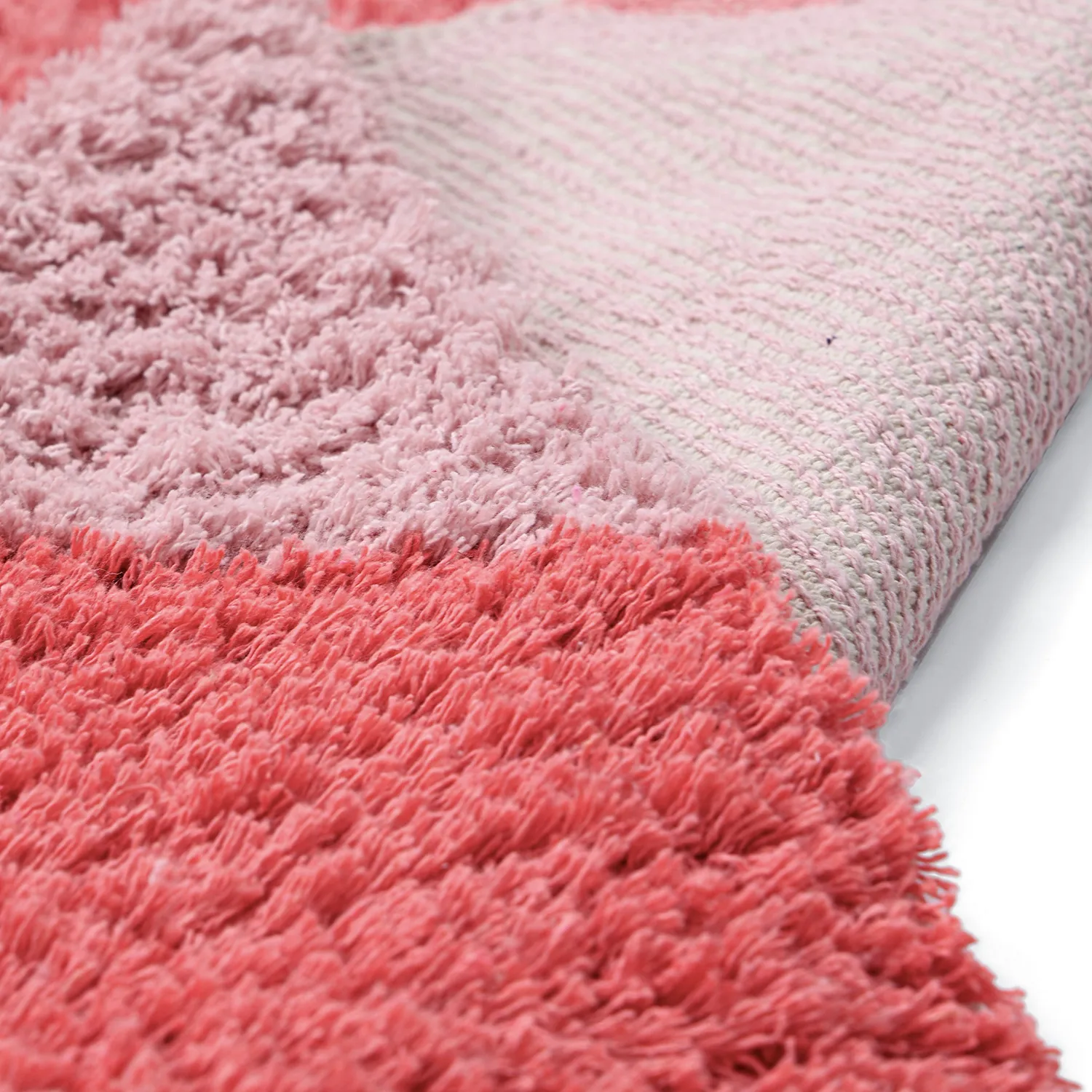 Shaggy rugs - Amira Natural Cotton Shaggy (pink)