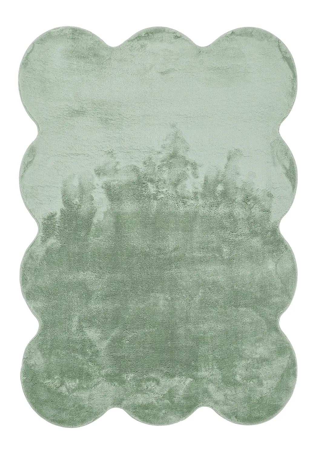 Wavy Shaggy Rug - Aranga Super Soft Fur (green)