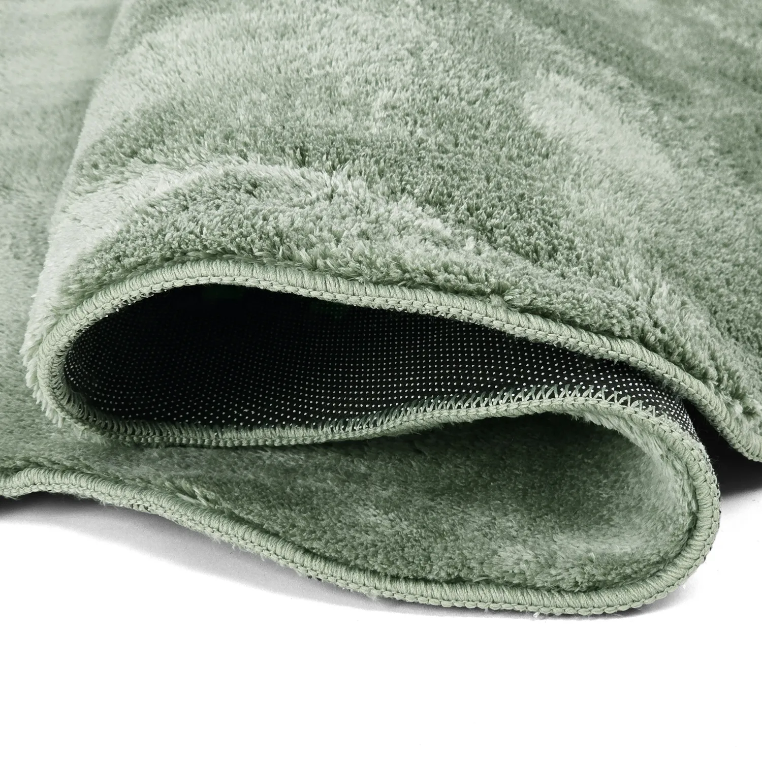 Wavy Shaggy Rug - Aranga Super Soft Fur (green)