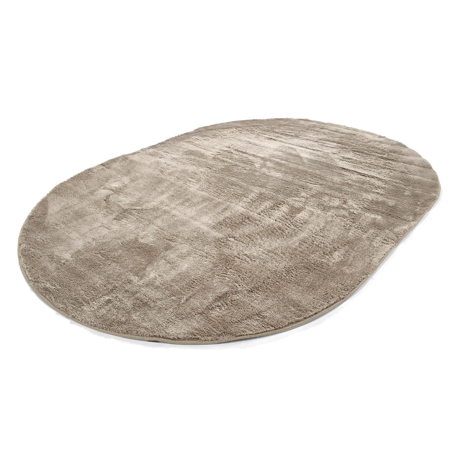 Oval Shaggy Rug - Aranga Super Soft Fur (brown)