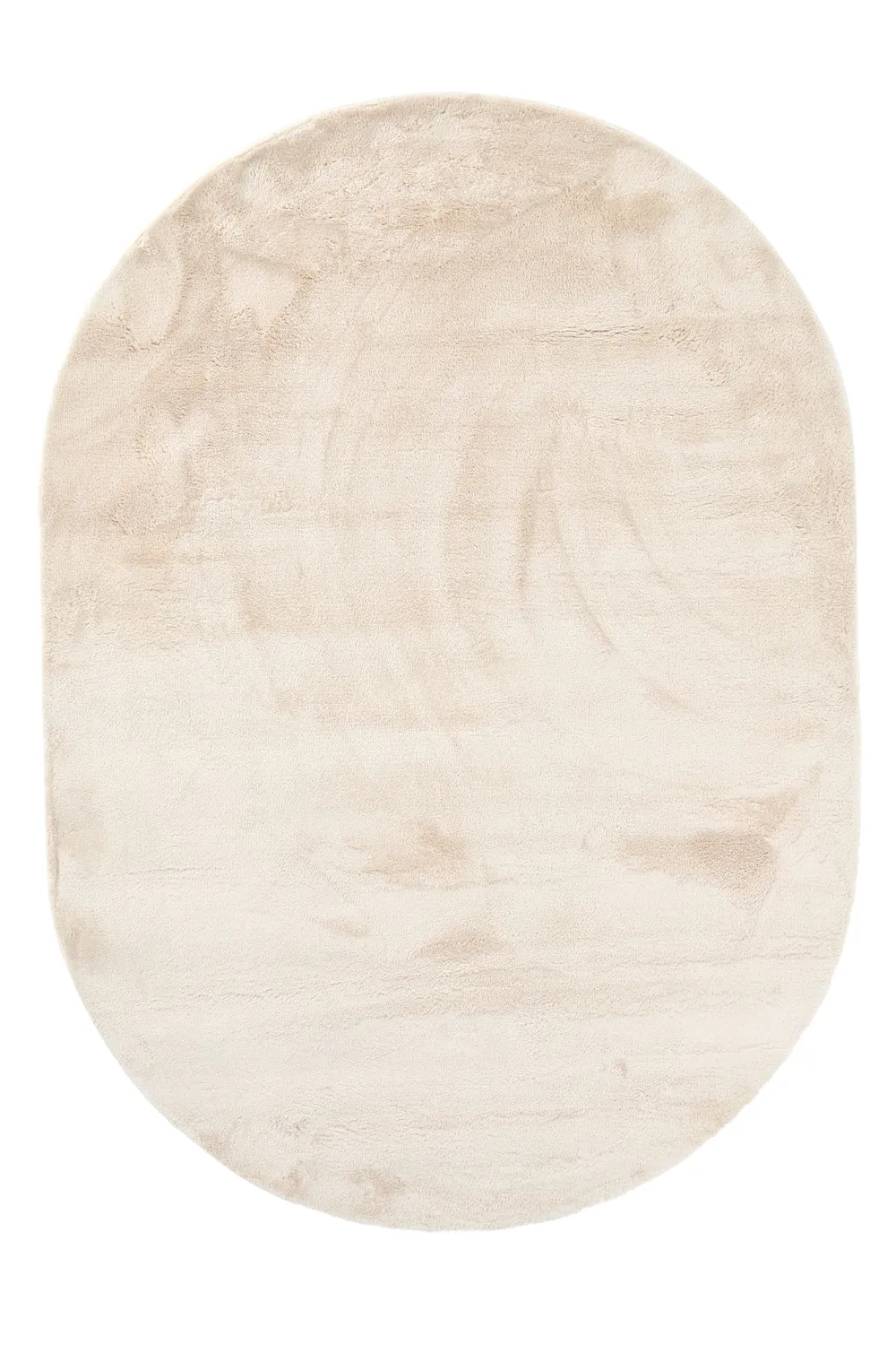 Oval Shaggy Rug - Aranga Super Soft Fur (beige)