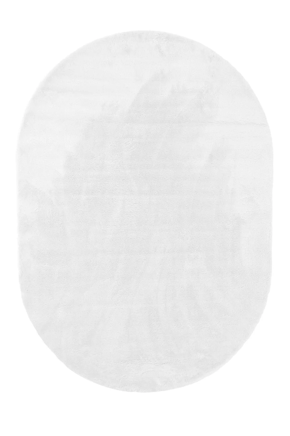 Oval Shaggy Rug - Aranga Super Soft Fur (white)