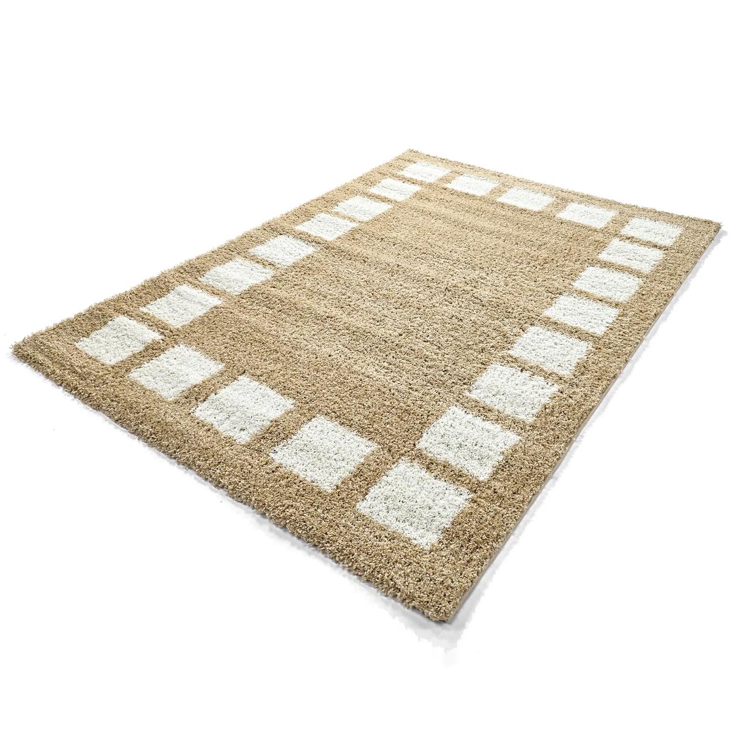 Shaggy rugs - Asilah (beige/white)