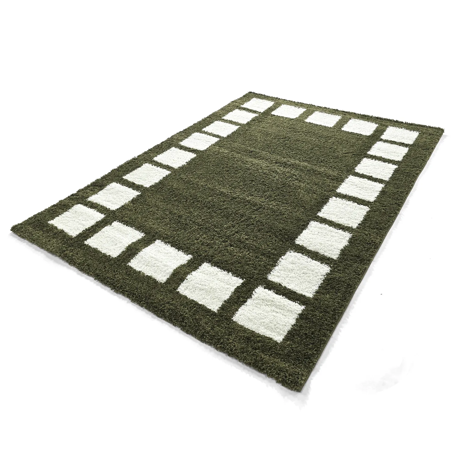 Shaggy rugs - Asilah (green/white)