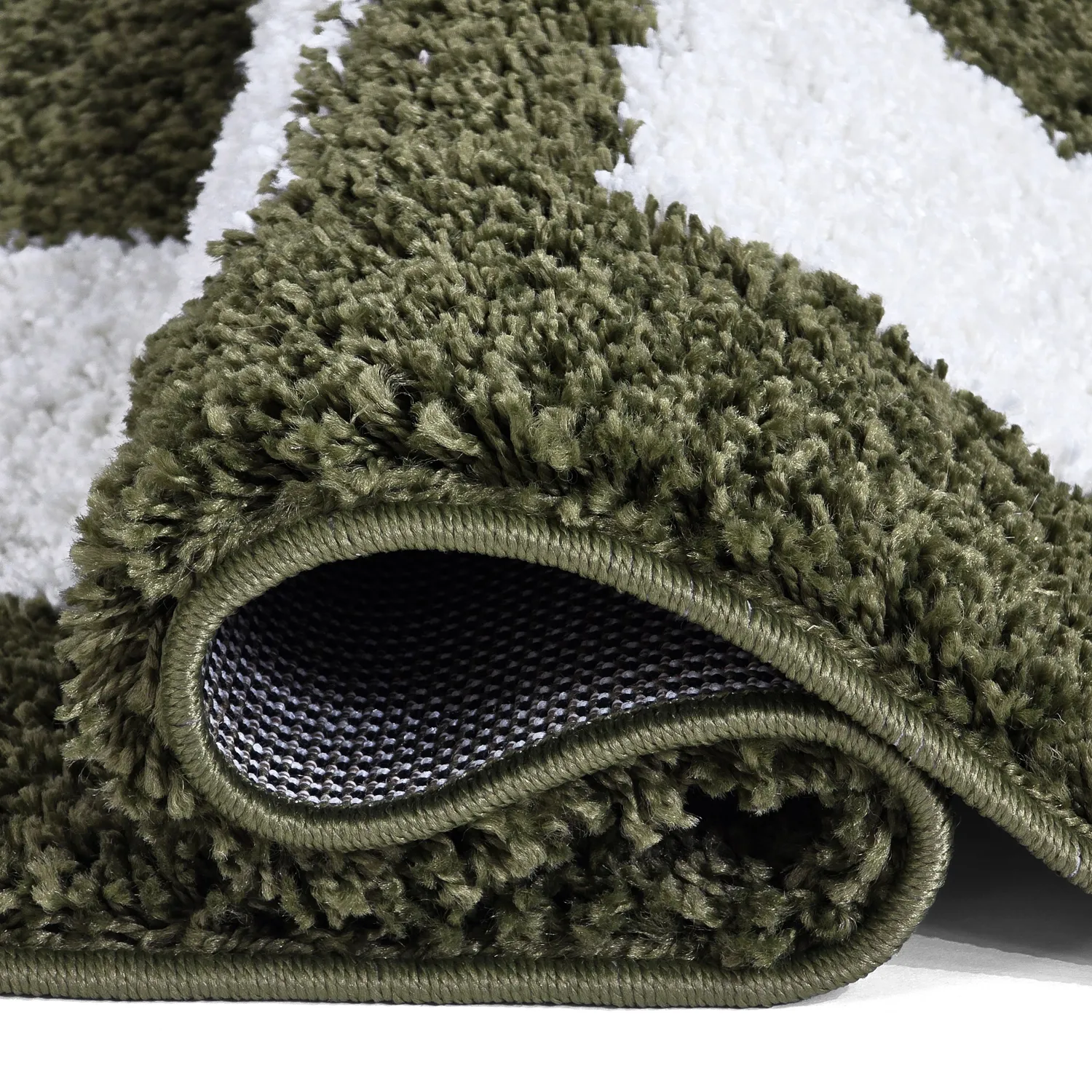 Shaggy rugs - Asilah (green/white)
