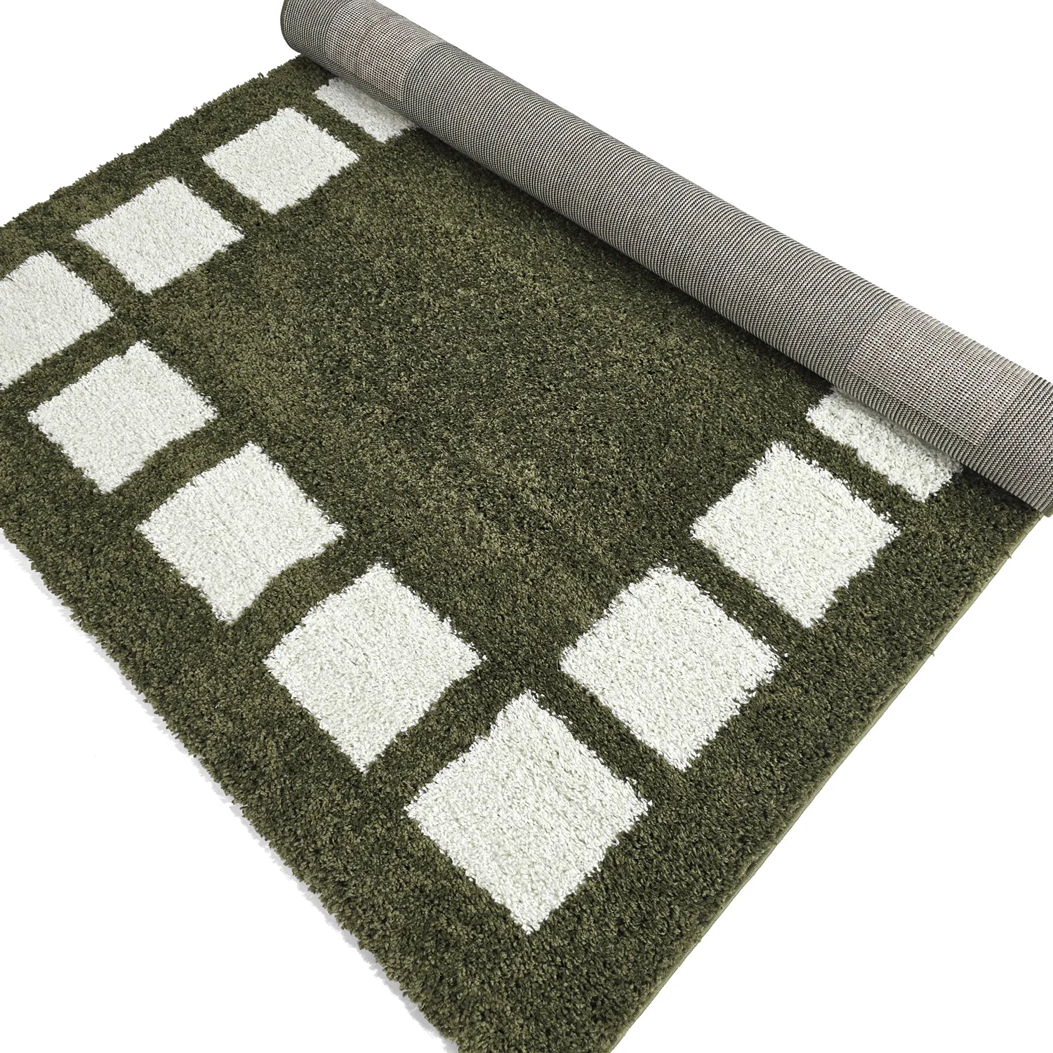 Shaggy rugs - Asilah (green/white)