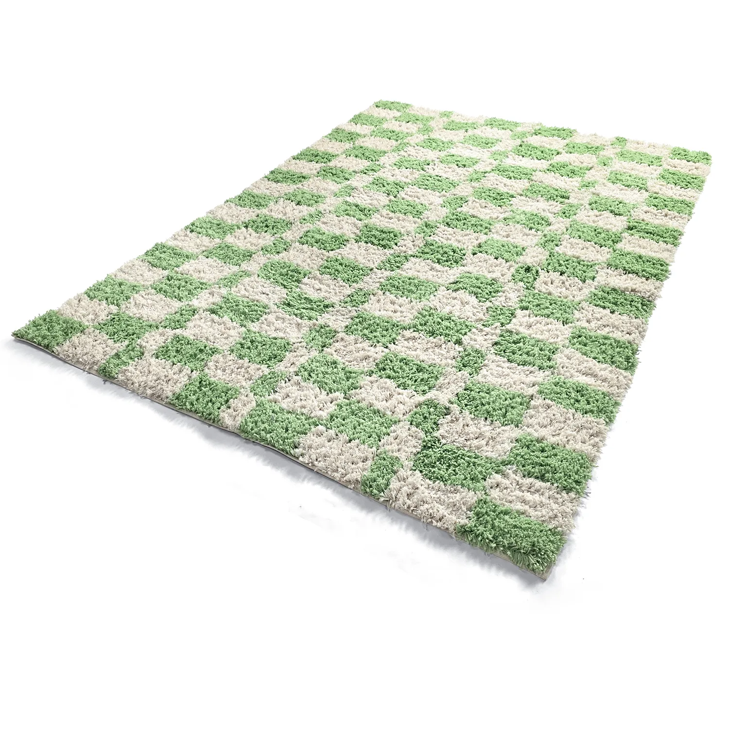 Shaggy rugs - Atrani Natural Cotton Shaggy (green)