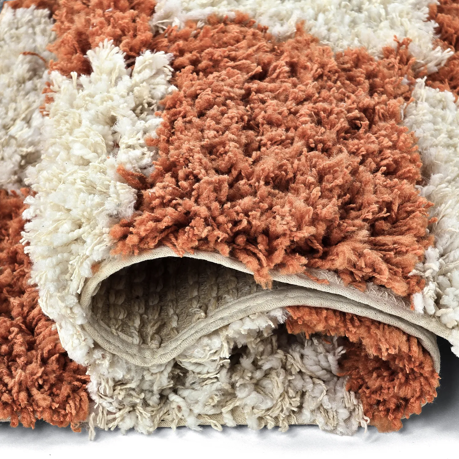 Shaggy rugs - Atrani Natural Cotton Shaggy (orange)