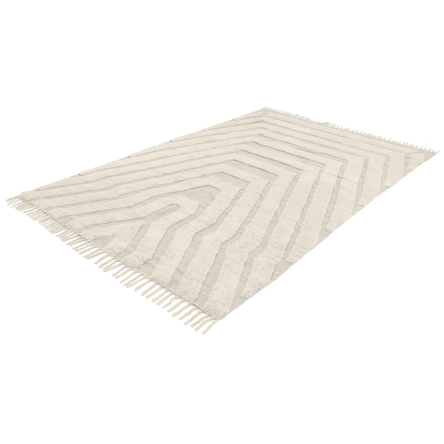 Shaggy rugs - Callista Natural Cotton Shaggy (beige)