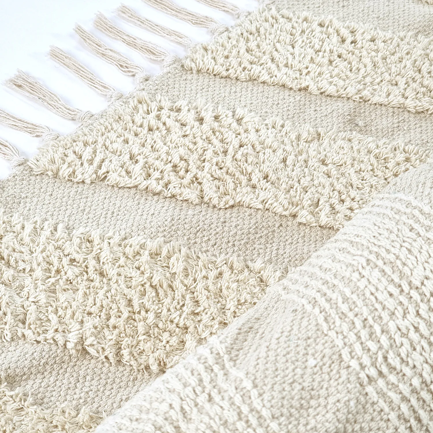 Shaggy rugs - Callista Natural Cotton Shaggy (beige)