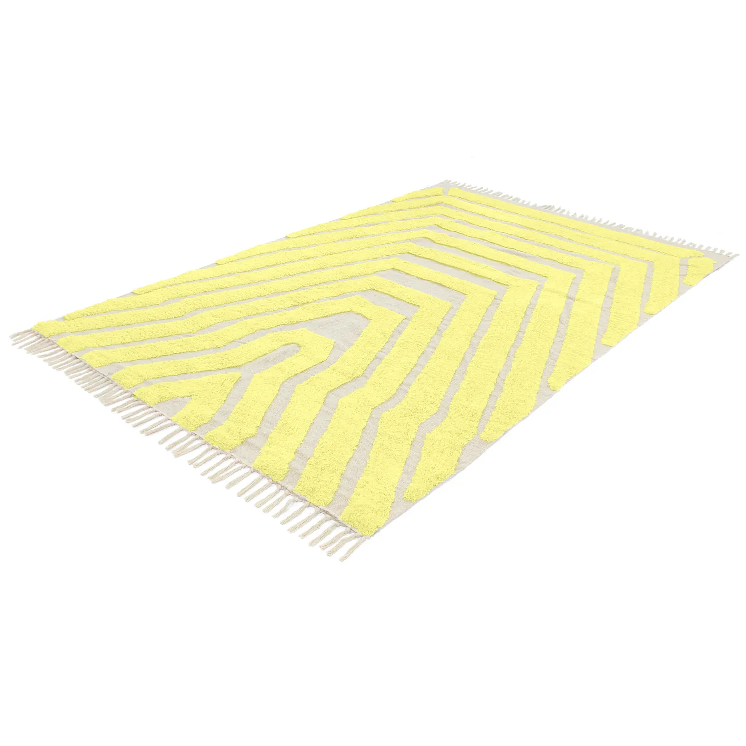 Shaggy rugs - Callista Natural Cotton Shaggy (yellow)