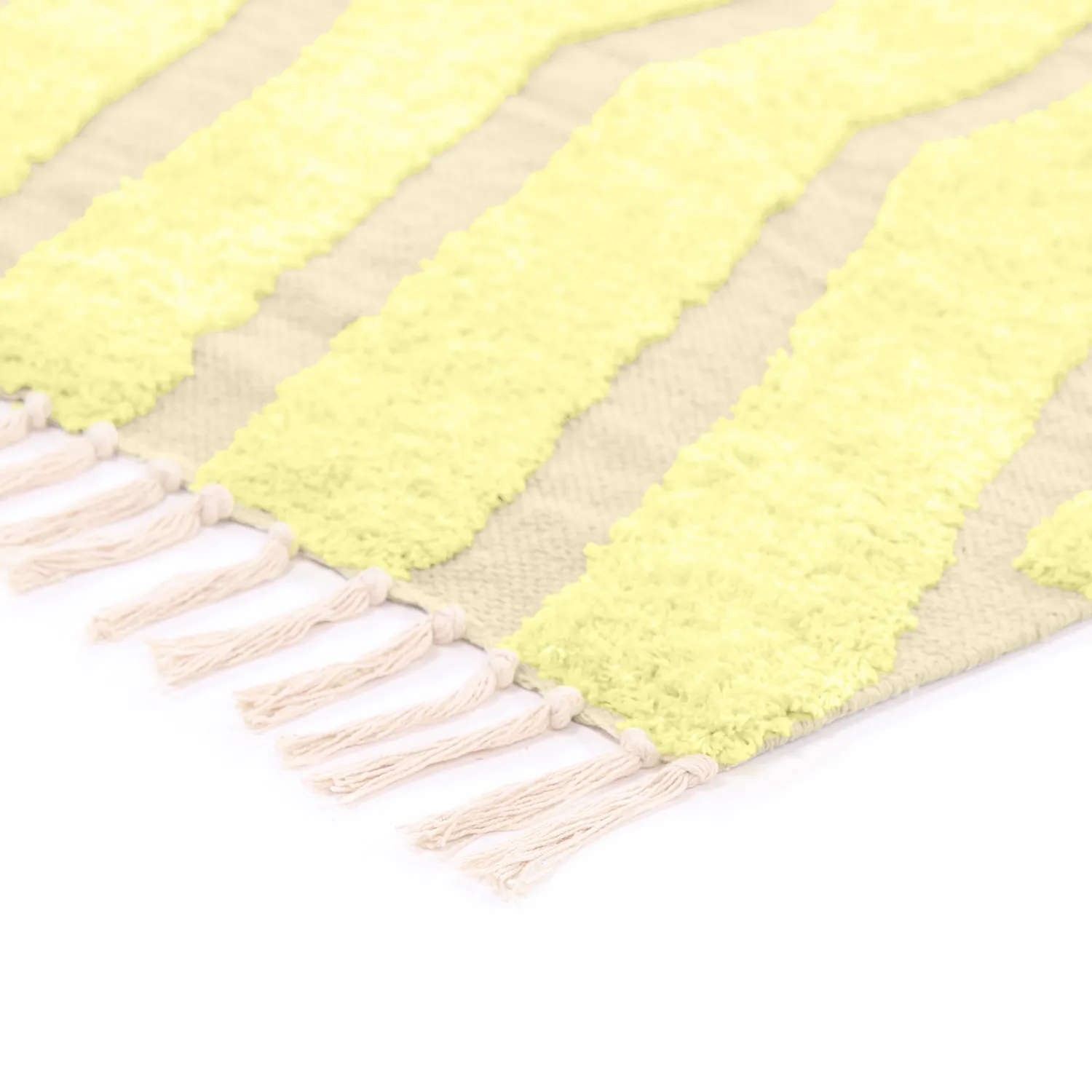 Shaggy rugs - Callista Natural Cotton Shaggy (yellow)