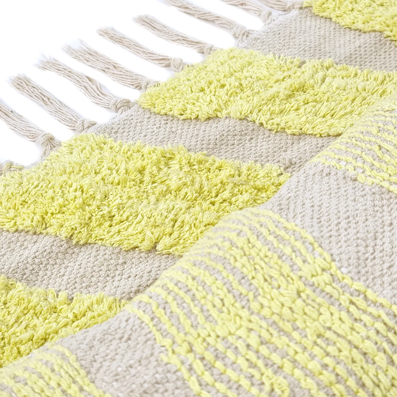 Shaggy rugs - Callista Natural Cotton Shaggy (yellow)