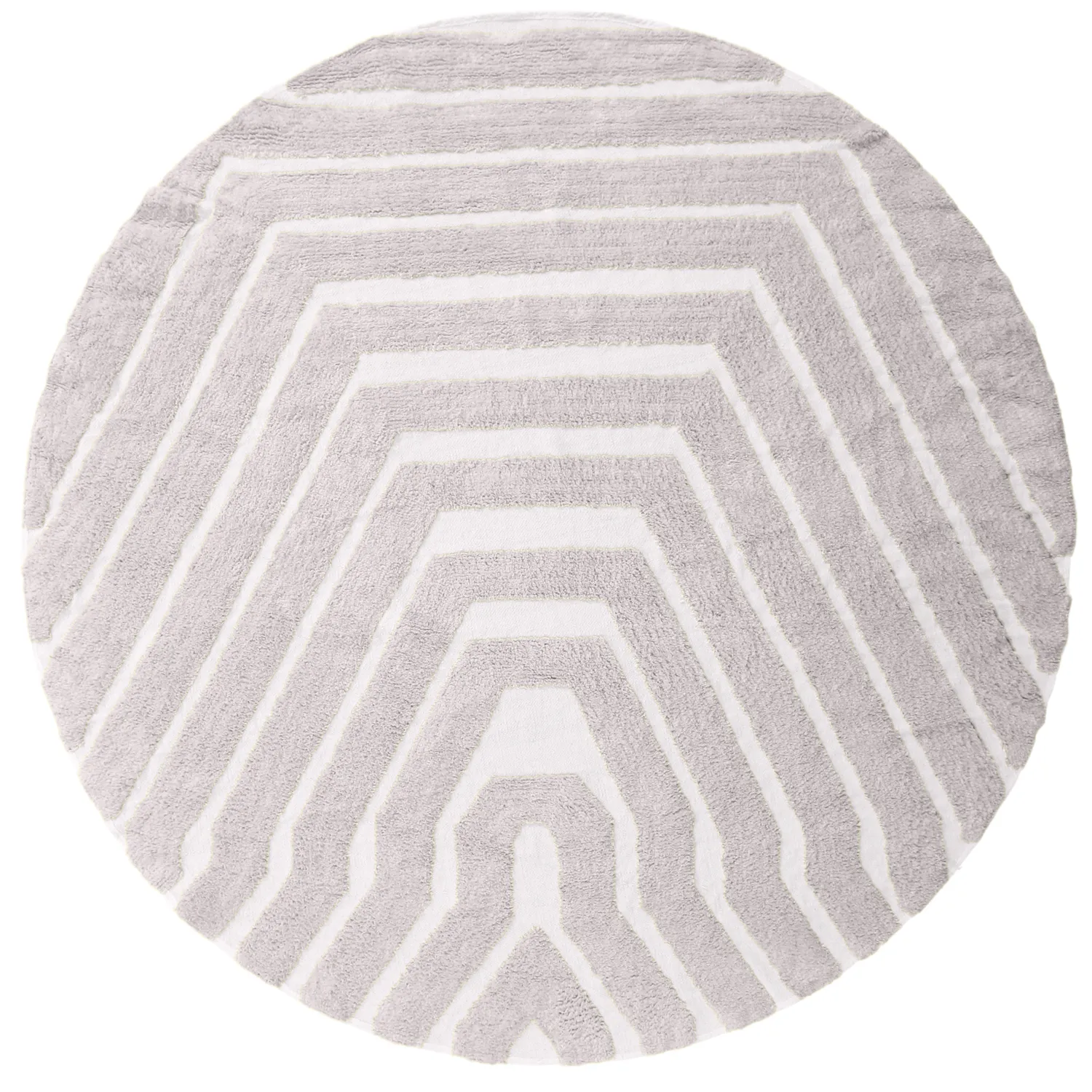 Round rug - Callista Natural Cotton Shaggy (taupe)