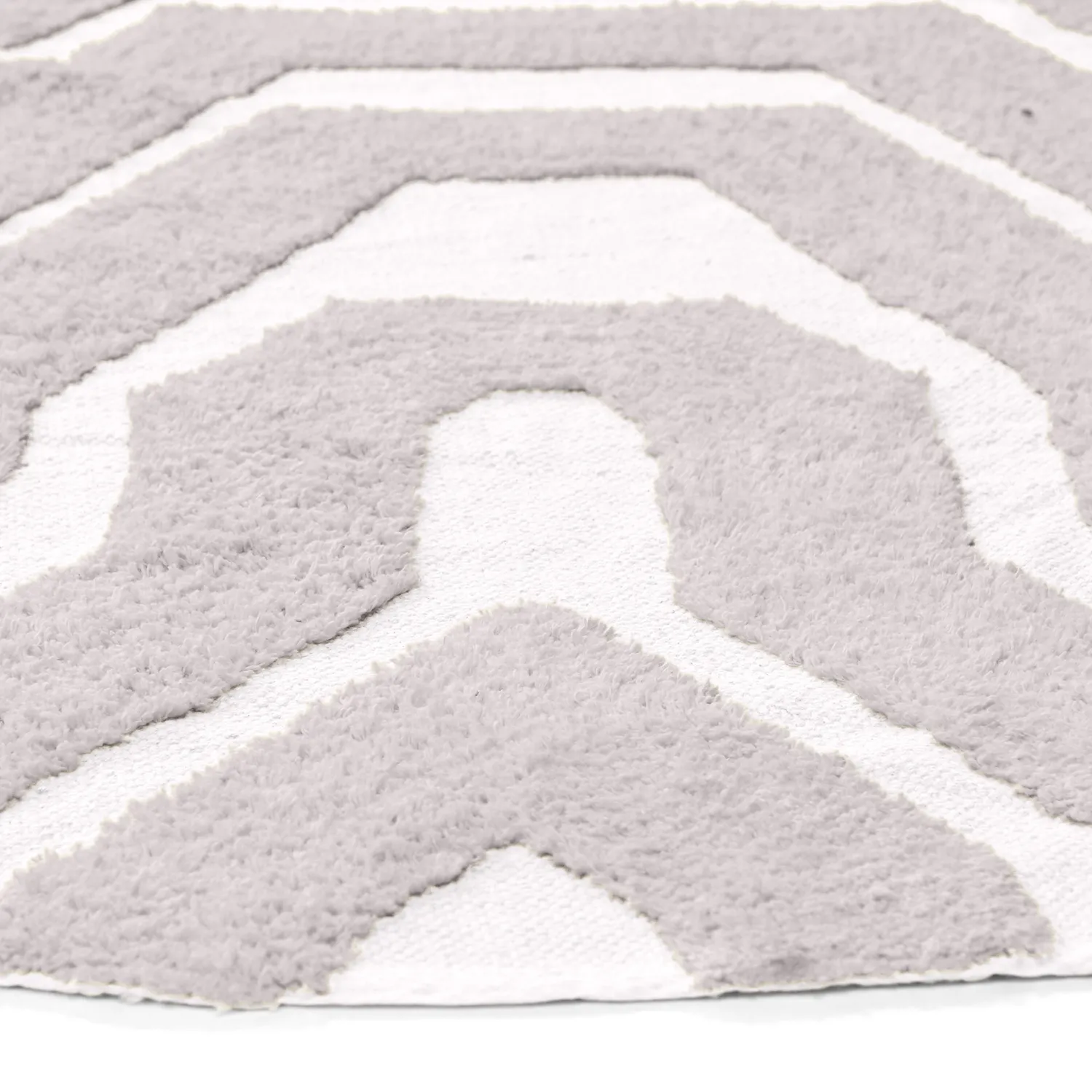 Round rug - Callista Natural Cotton Shaggy (taupe)