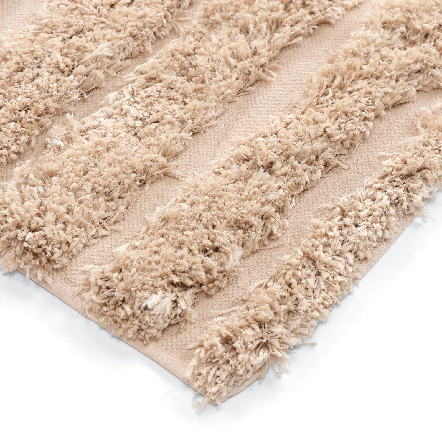 Shaggy rugs - Cazorla Natural Cotton Shaggy (beige)