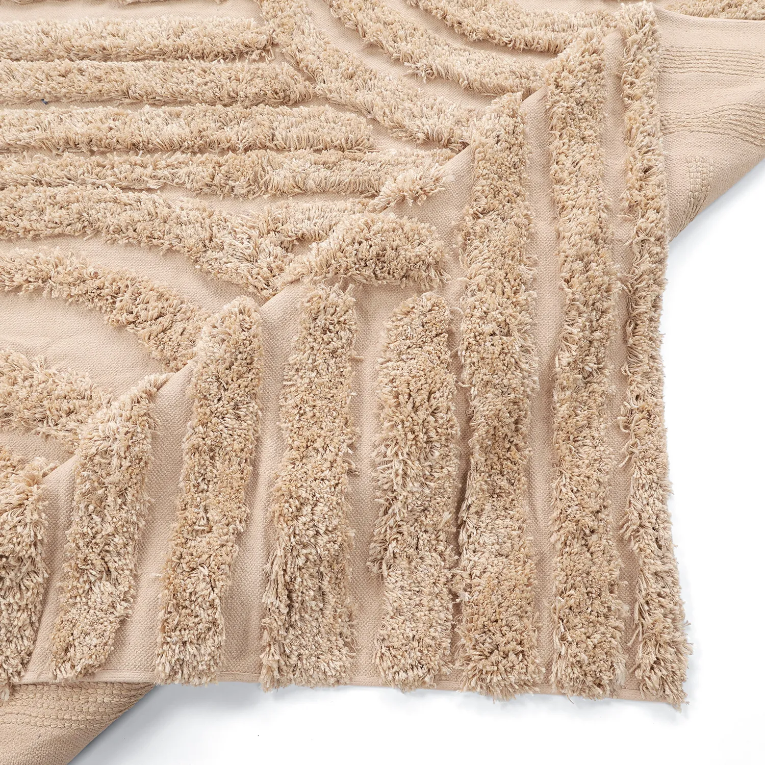 Shaggy rugs - Cazorla Natural Cotton Shaggy (beige)