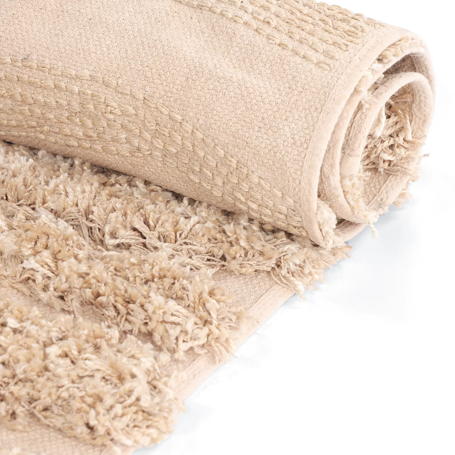 Shaggy rugs - Cazorla Natural Cotton Shaggy (beige)