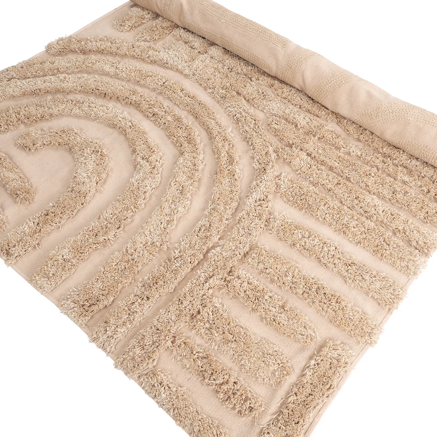 Shaggy rugs - Cazorla Natural Cotton Shaggy (beige)