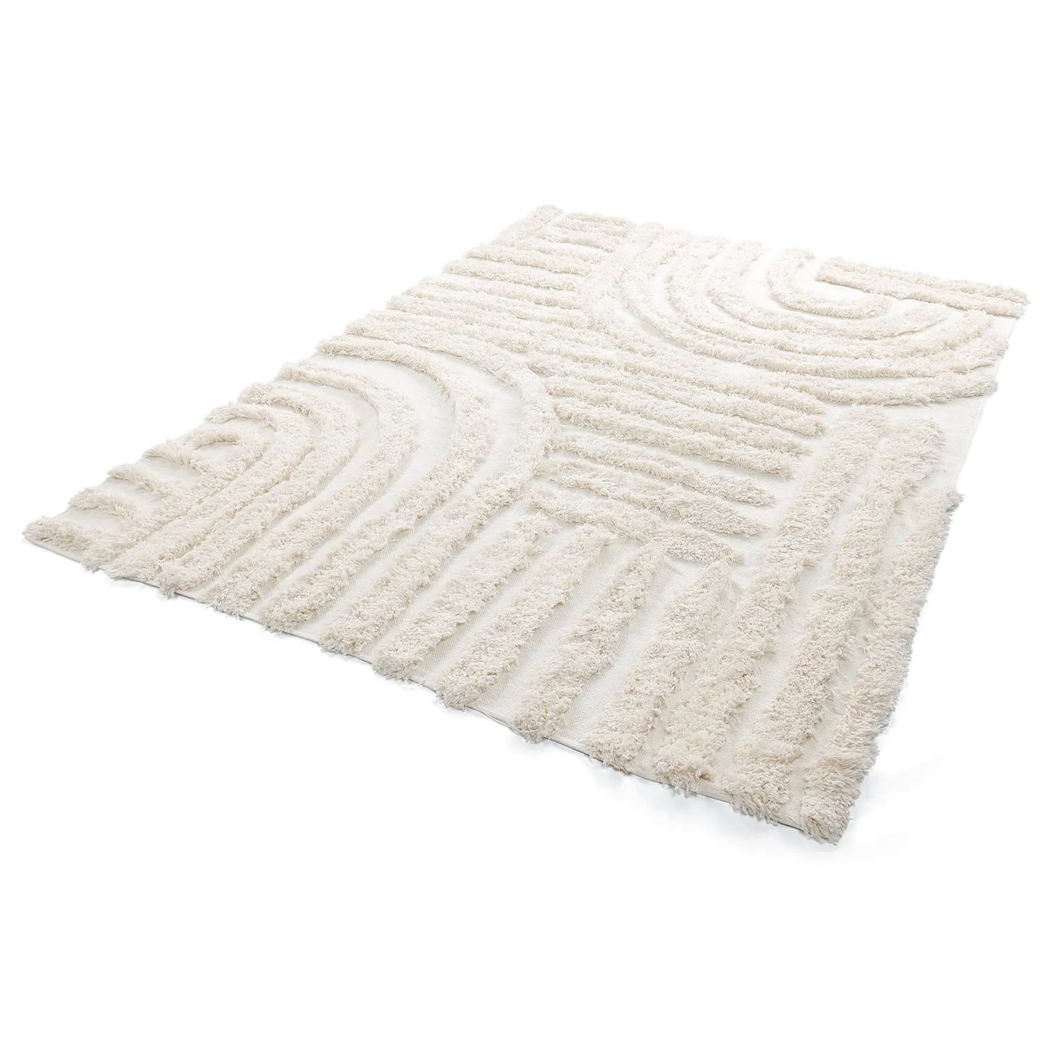 Shaggy rugs - Cazorla Natural Cotton Shaggy (off-white)